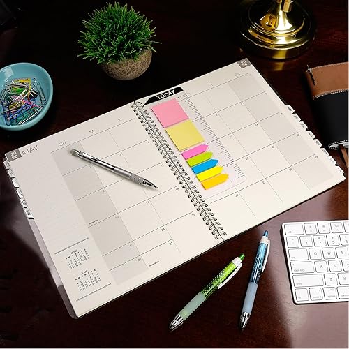 Miniatura 8 de Agenda mensual esencial 2024 de 8.5 x 11 pulgadas con pestañas, 14 meses (noviembre de 2023 a diciembre de 2024), diseño profesional, simple y fácil