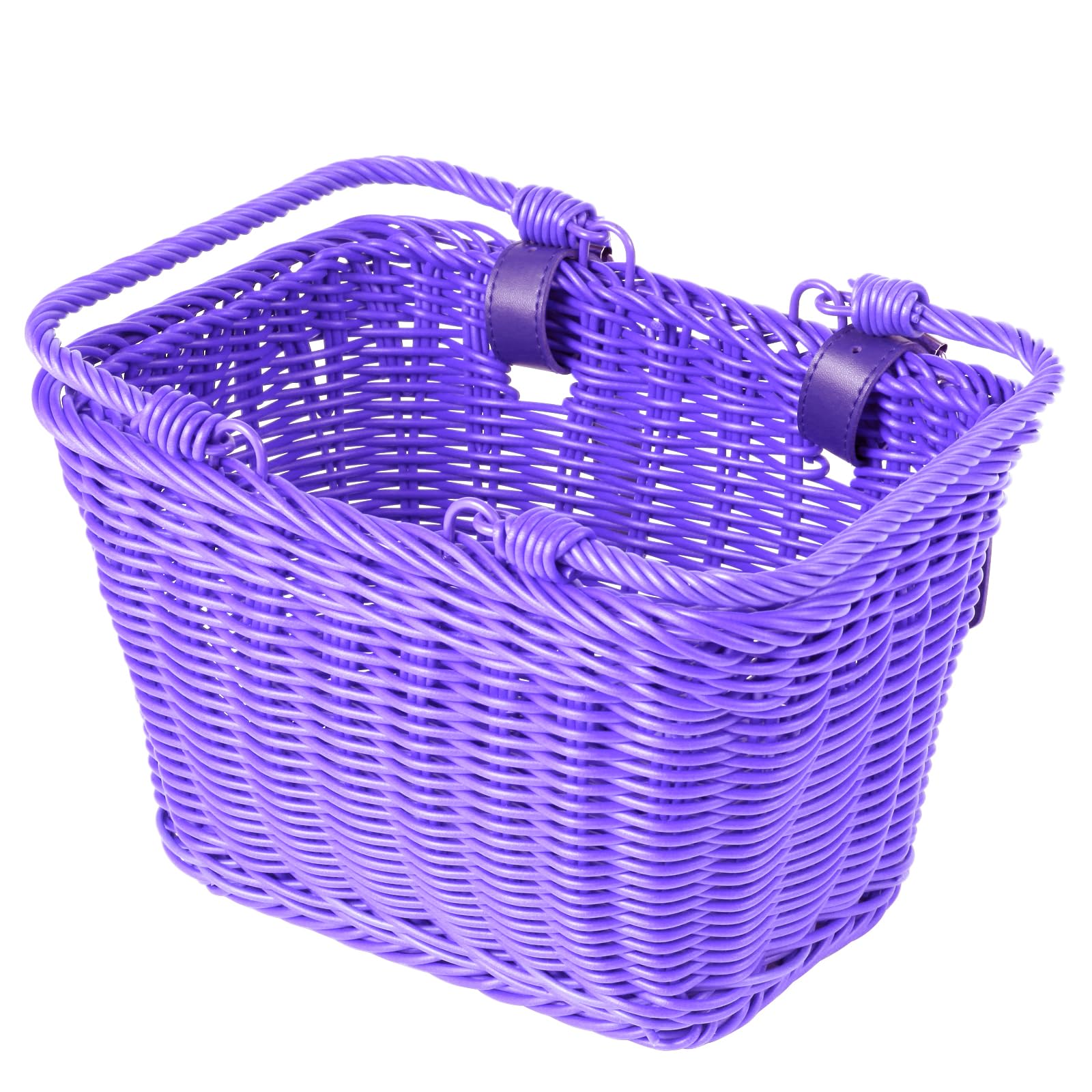 Kids Bike Basket Set, Front Bicycle Bike Baskets for Kids, Hand-Woven Wicker Boys and Girls Bike Basket Front,Children Cycling Bas