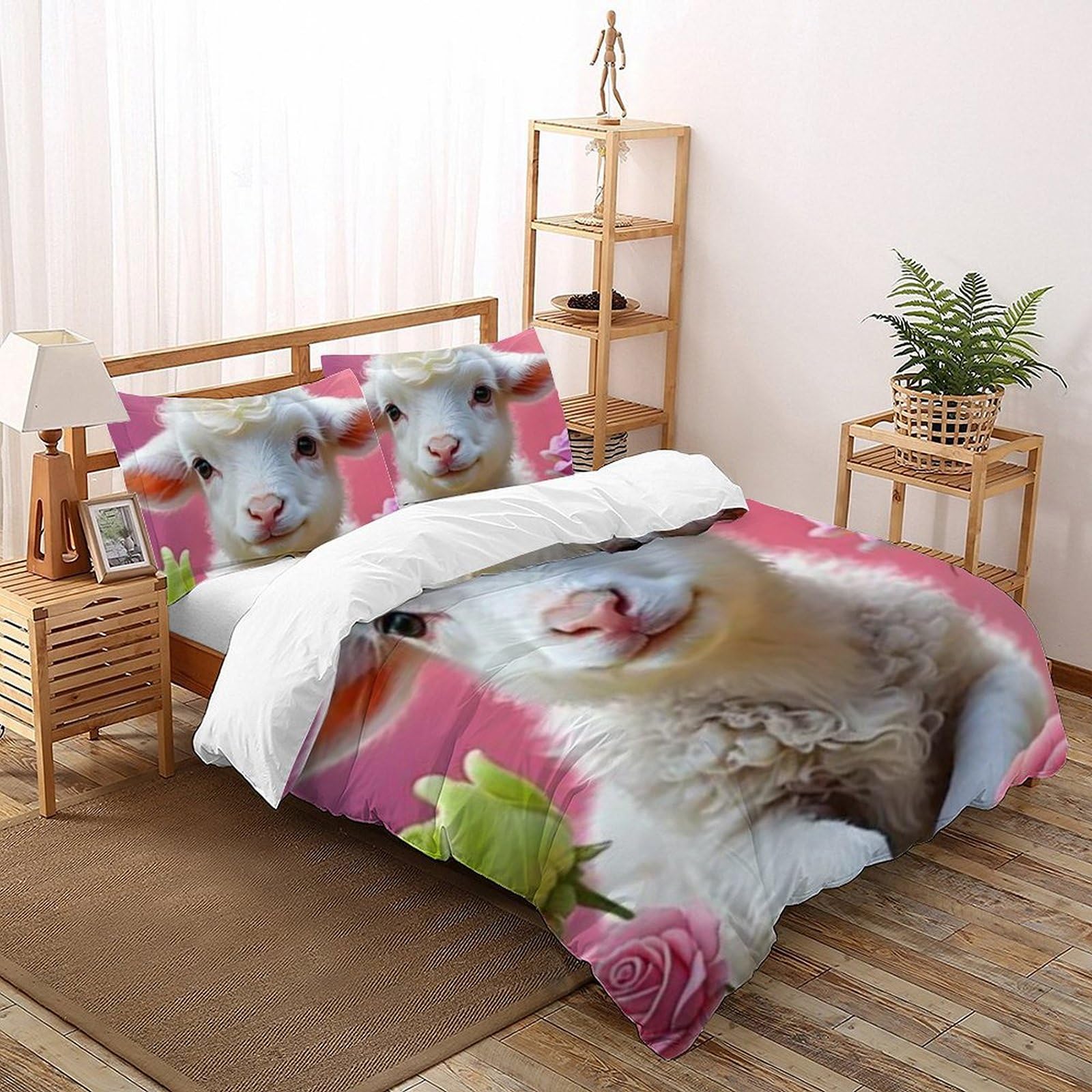 Housse de couette 200x200 animaux de la terre pour chambre enfant