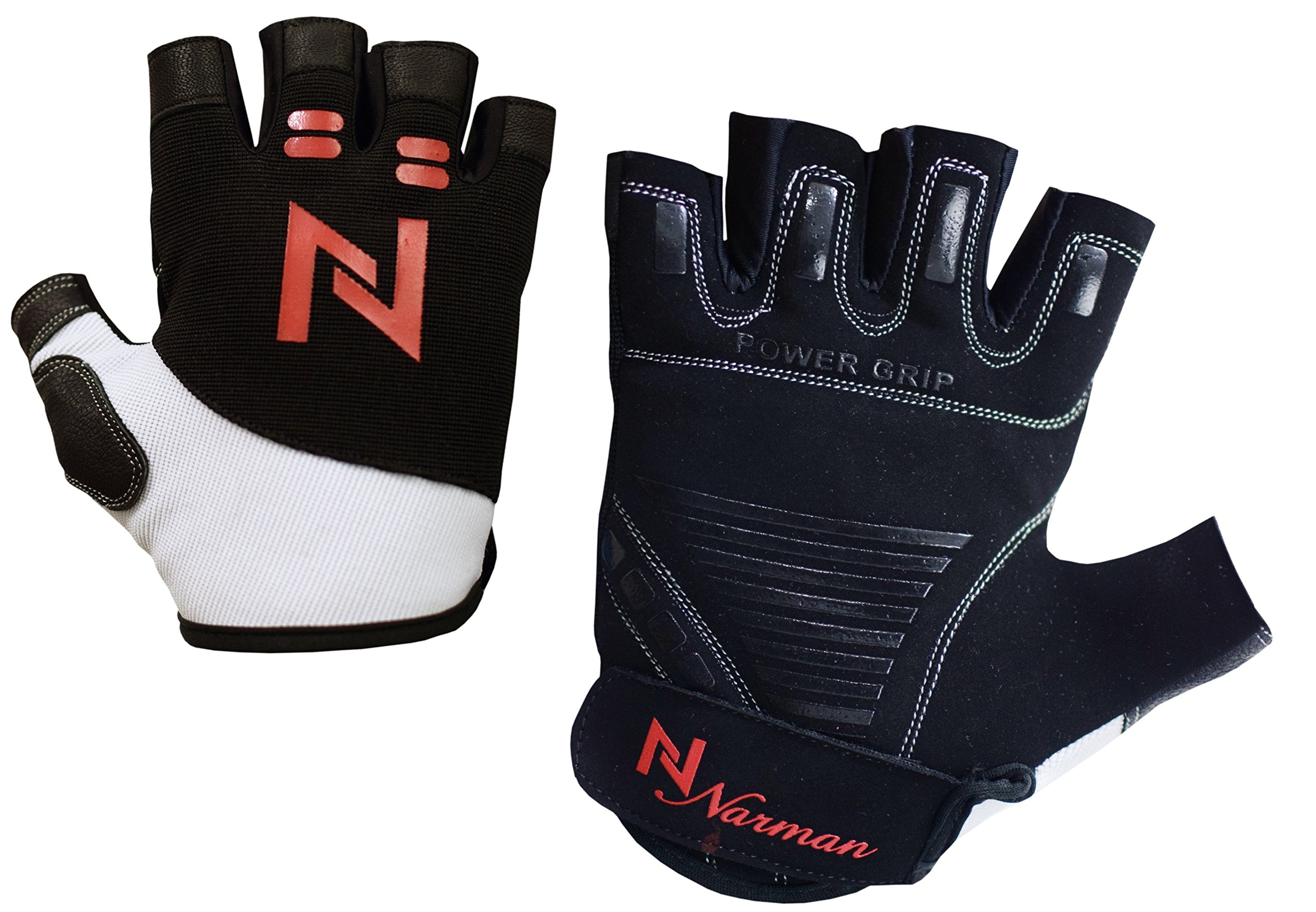 Gel Weight Lifting Body Building Gloves Gym Workout Straps Fitness Leather (S)