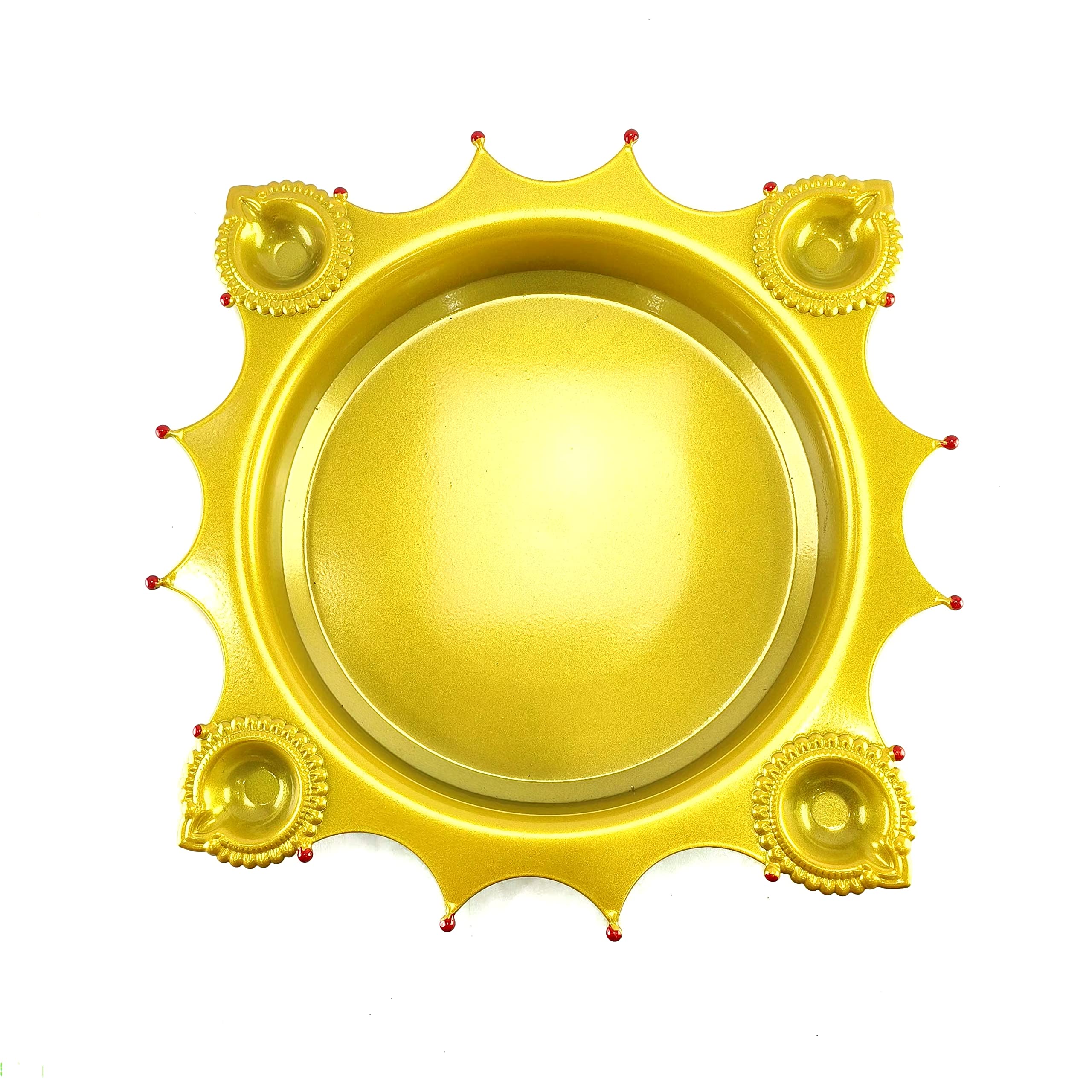 GR handicrafts Diya Shape Flower Decorative Urli Bowl for Home Handcrafted Bowl for Floating Flowers and Tea Light Candles Home,Office and Table Decor Metal, Gold (Size: 42x42x6 cm) (B01H1V0AD2) Amazon Price History, Amazon Price Tracker