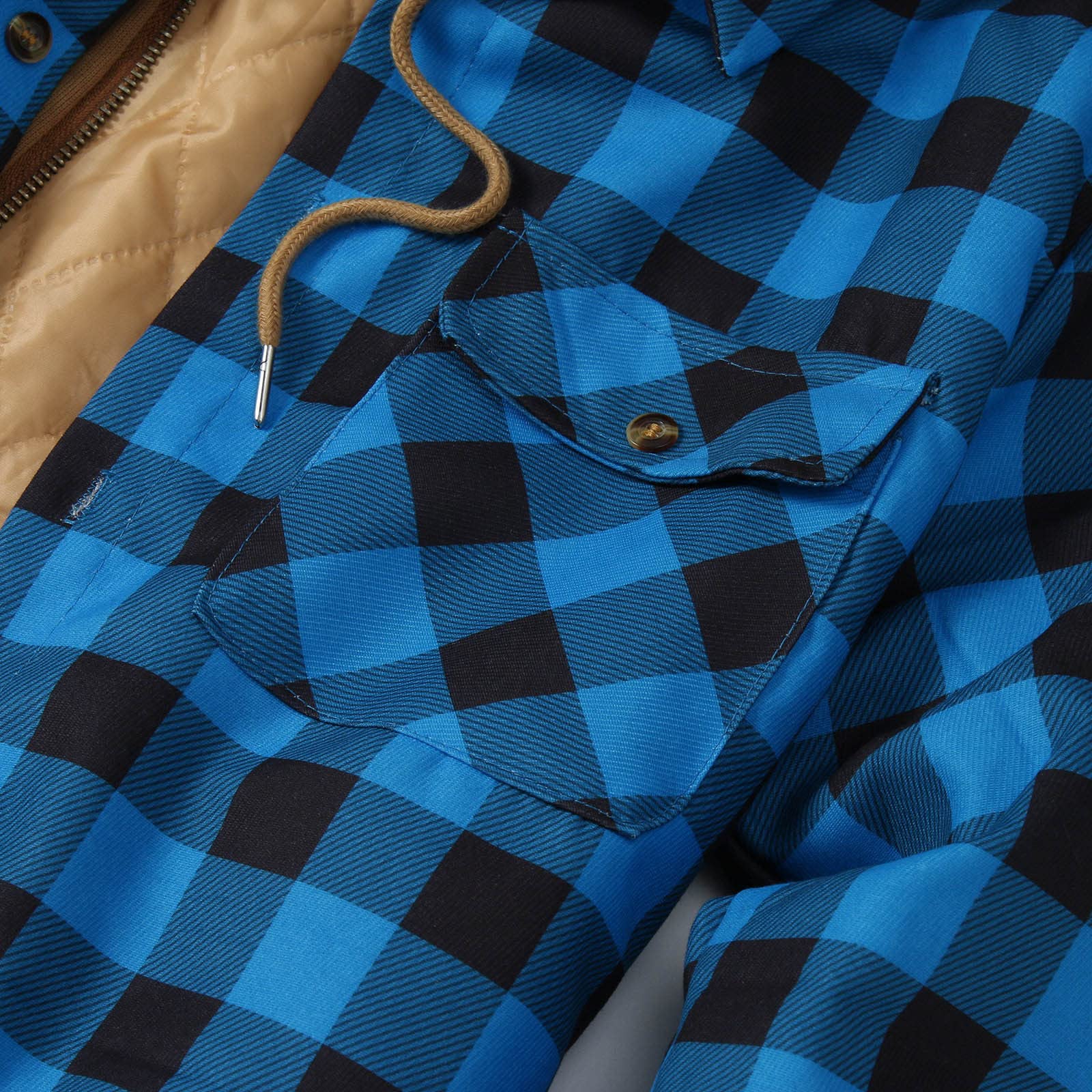 Camisa de franela de manga larga para hombre, de forro polar, con botones, para el tiempo libre, ajuste normal, forro polar, térmica, para hombre, de franela de manga larga, a cuadros,