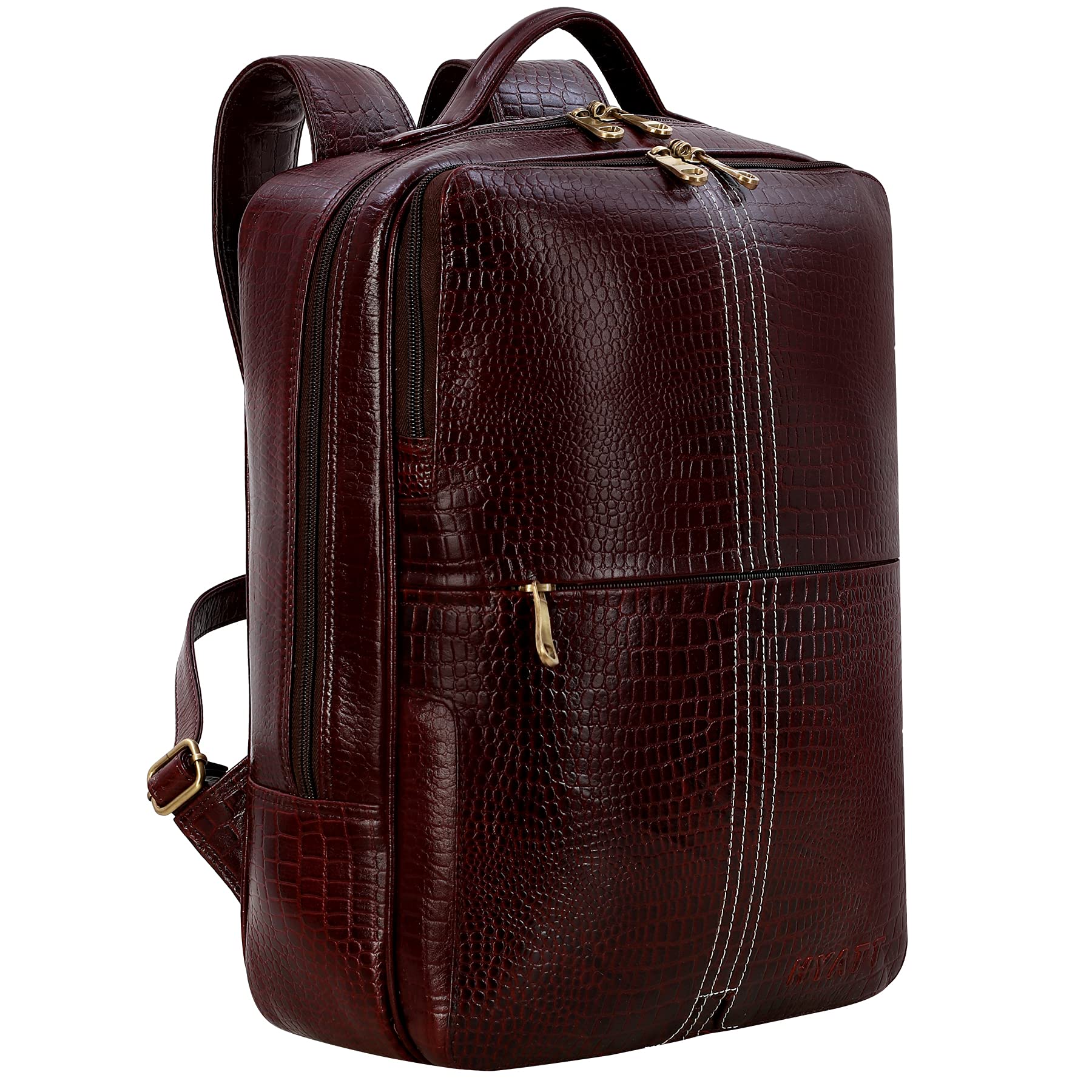 HYATT Leather Accessories 16 Inch Leather Laptop Backpacks Bags For Men and Women (C-BROWN) (B096Y7L39K) Amazon Price History, Amazon Price Tracker