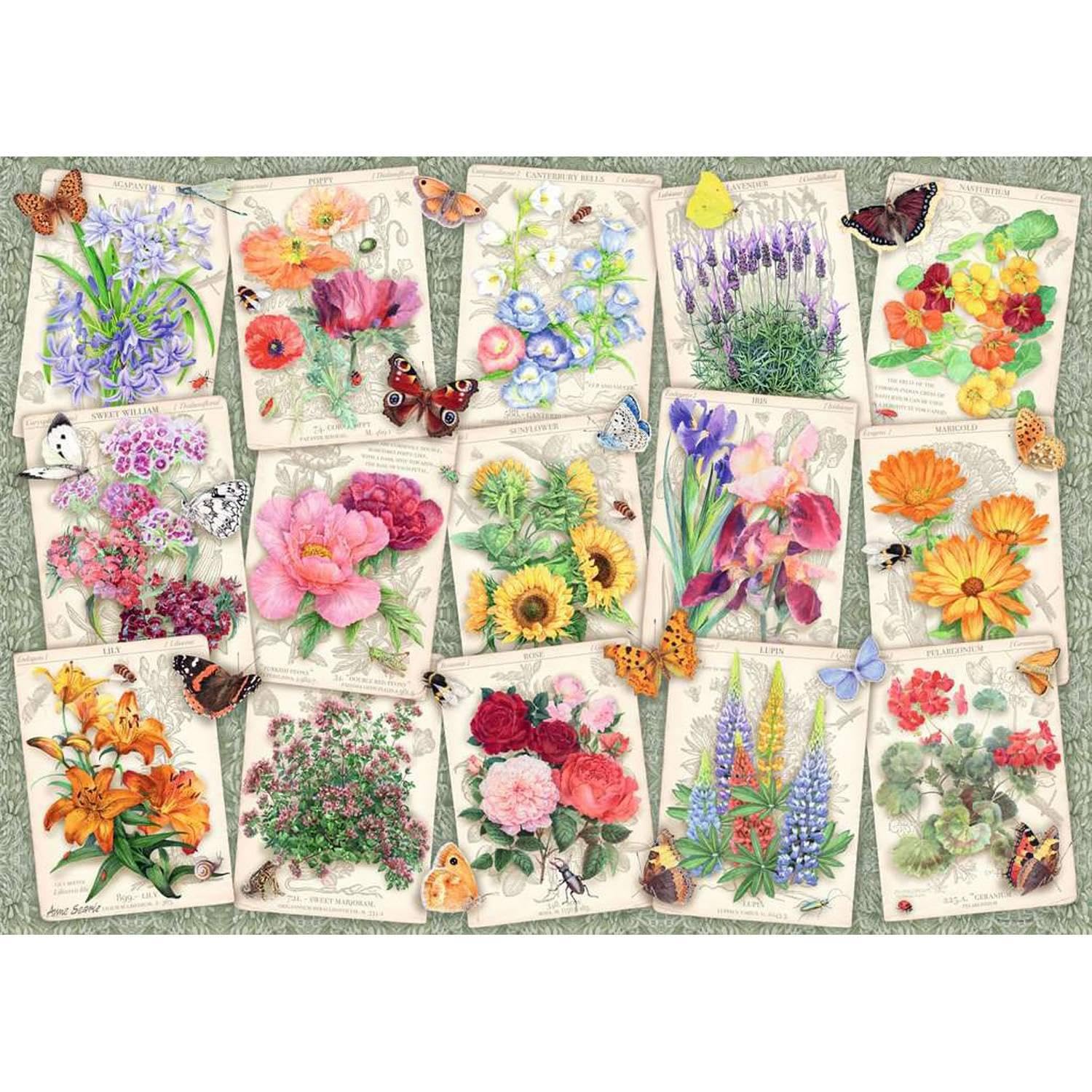 Ravensburger Women's Red/Purple/Lavender Country Garden Favourites 1000 Piece Jigsaw Puzzle