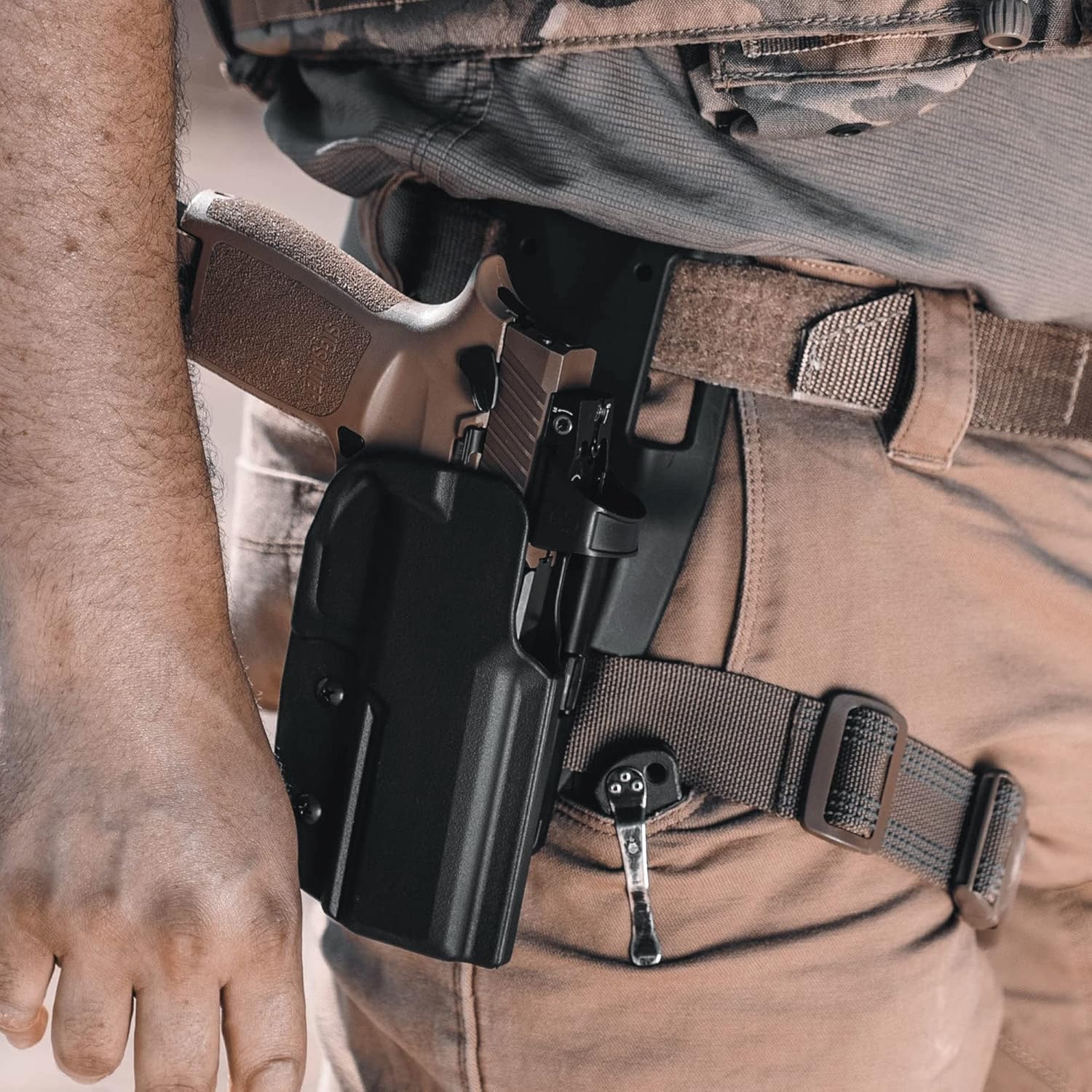 Mid-Rise Drop Leg Platform - USA Made - Duty and Offset Drop Leg Belt Attachment for OWB, TASER, Leo & More - by Blade-Tech for Holsters