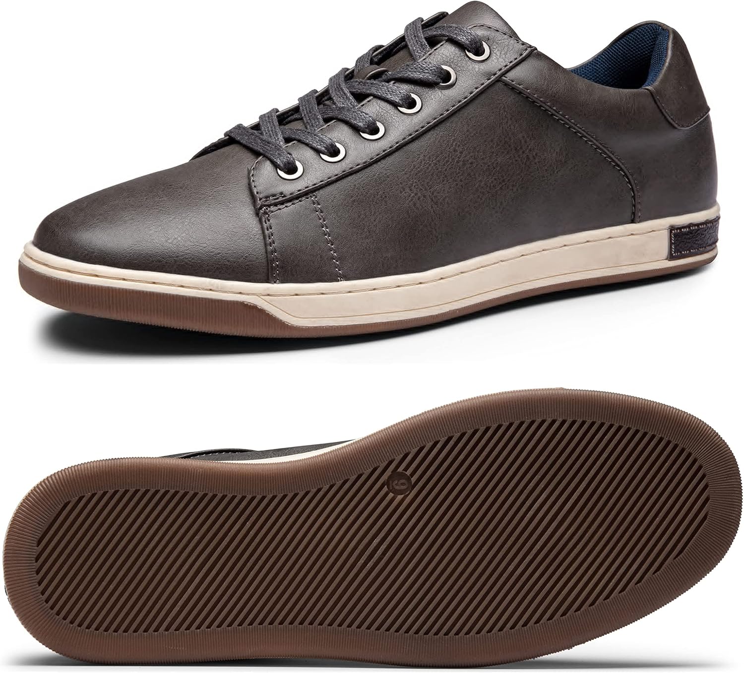 Vostey Men's Sneakers Fashion Casual Shoes Dress Sneaker Oxford Shoes 7 B81q13-grey