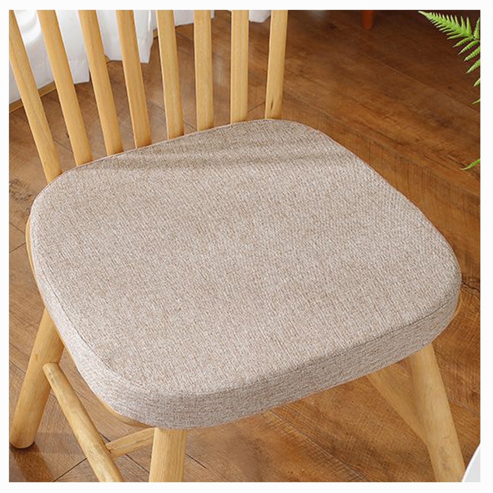 uyeoco 5cm thick Chair Cushions for Dining Chairs Set of 4/2/1, Non Slip Office Seat Cushion and Kitchen Chair Pads with Removable Cover and Ties, (Color : #1, Size : 4pcs 41x41x34x5cm)