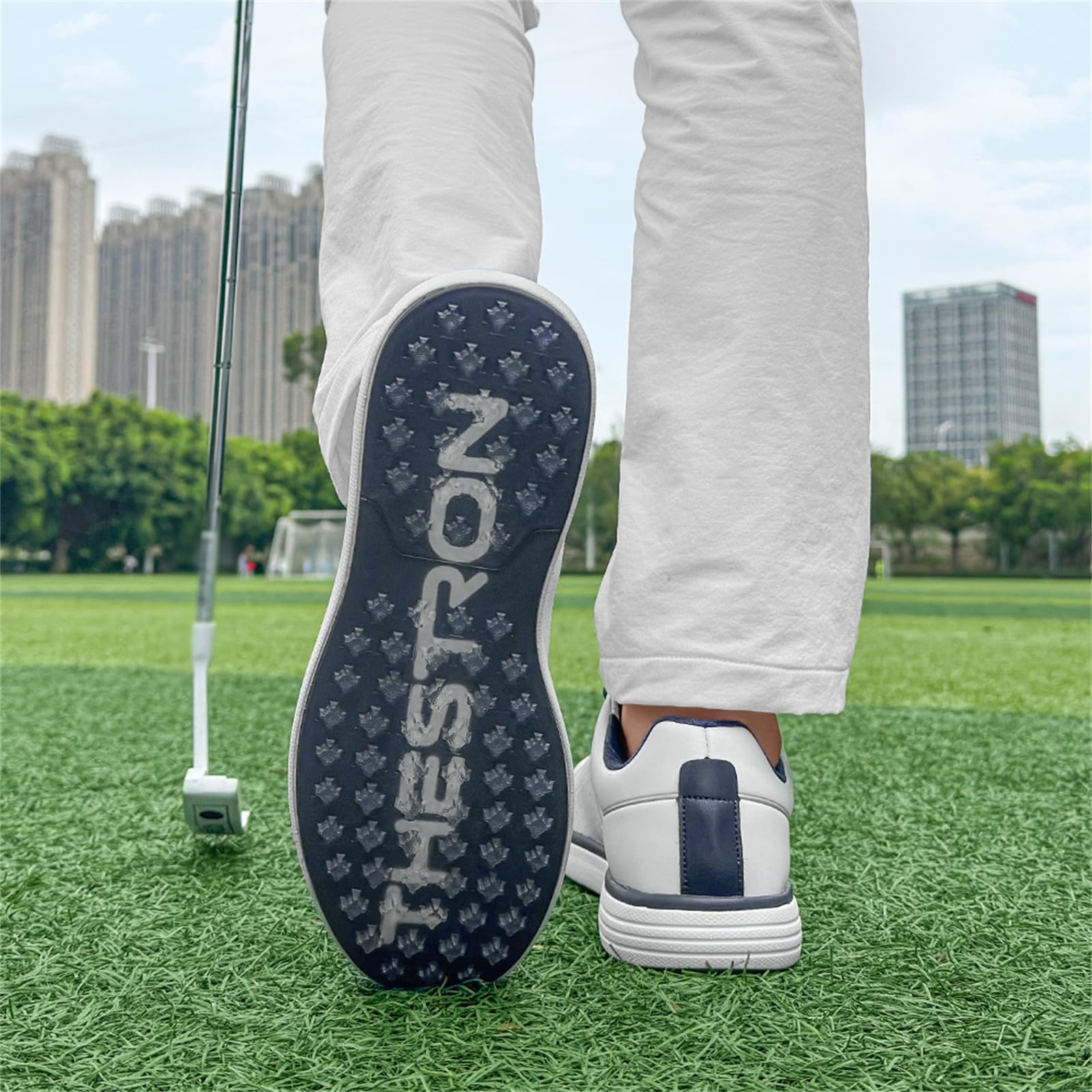 Golfschuhe Für Herren Ohne Spikes Niedrige Schnürschuhe Wasserdicht rutschfest Für Spaziergänge Im Freien