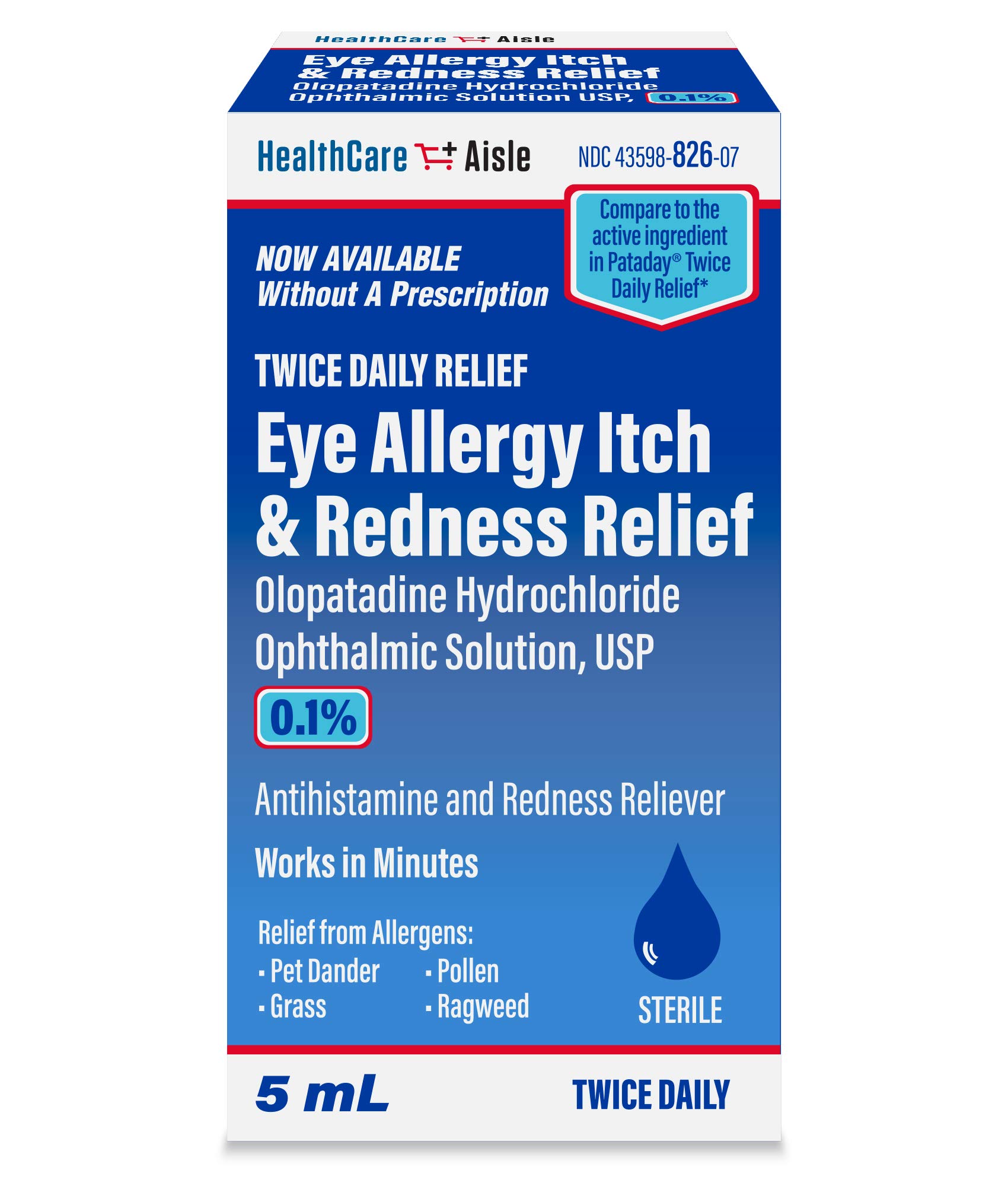 HealthCareAisle Eye Allergy Itch & Redness Relief Olopatadine