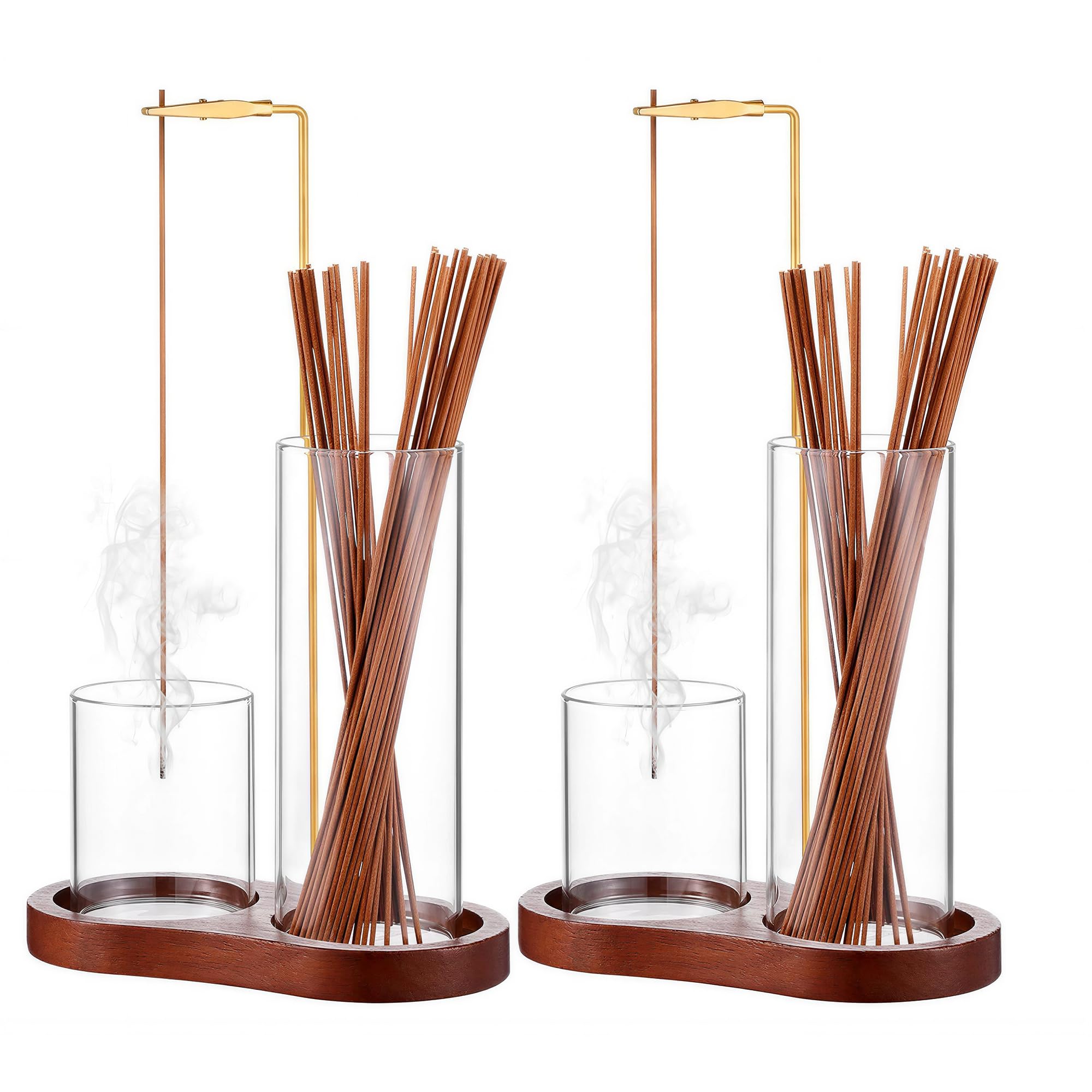 Wooden Upside Down Incense Holder: 2Pcs Incense Stick Holders