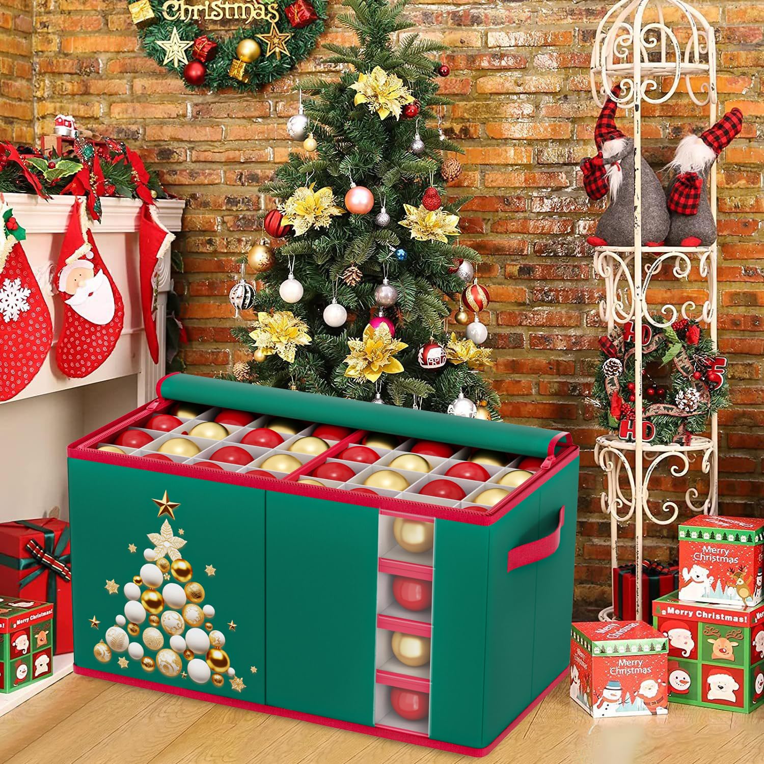 Cajas Para Arbol Navideño Caja Para Almacenar Adornos De Navidad Guardar  Bolas Navidad, image size:1500x1500