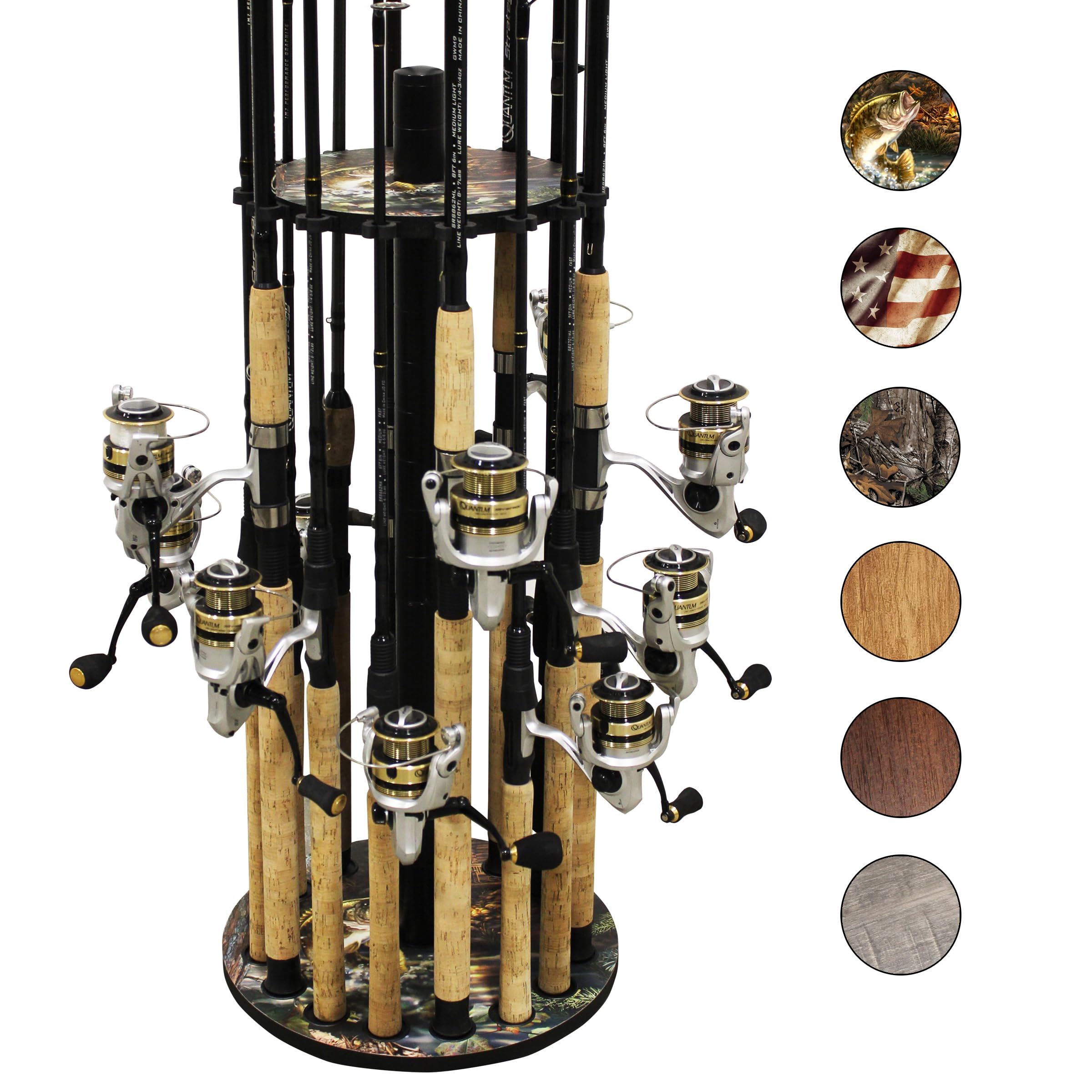 SURENHAP Rack de canne à pêche 2 pcs à 10 trous Racks de canne à pêche