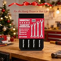 Vista 7 de SEDY Juego de 4 llaves para tuercas acampanadas, llave de extremo offset métrica 9 10 11 12 13 14 15 17mm, bolsa de almacenamiento de acero CR-V