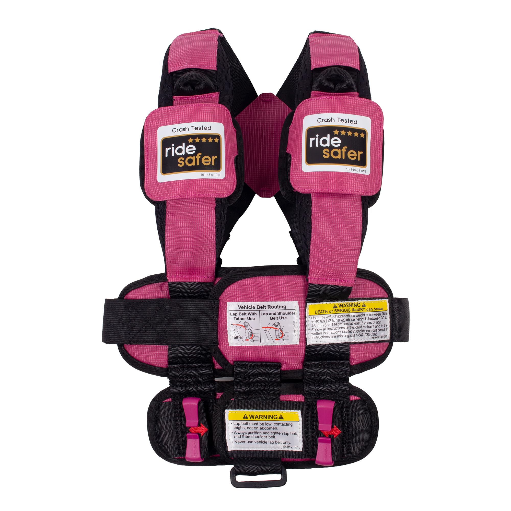 Photo 1 of RideSafer Gen 5 - Extra Small (XS) Pink, Lightweight, Compact, Portable Car Seat, 2+ Years; 26.5–40 lb - Perfect for Travel and Everyday Child Safety
