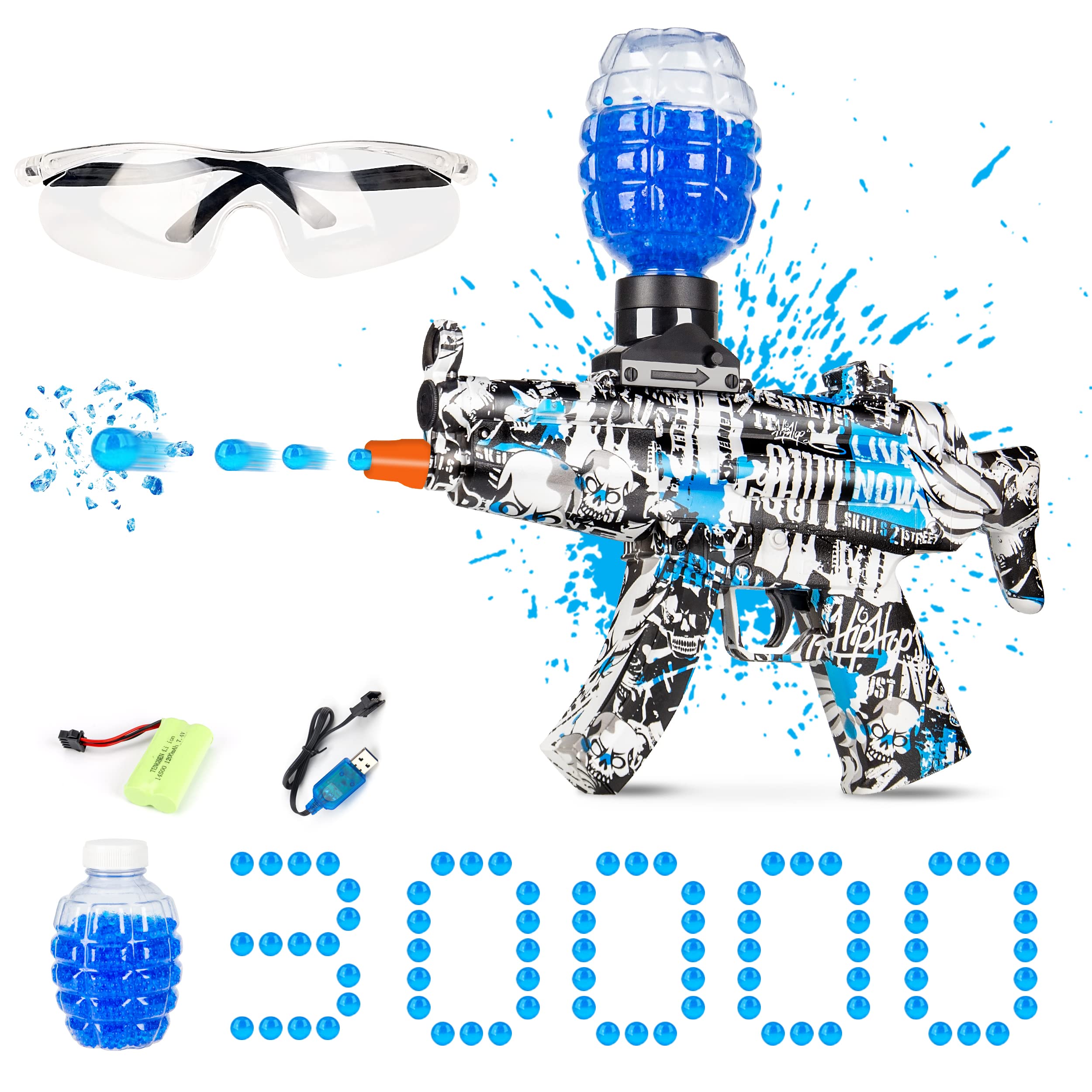 Buy Electric Gel Blaster Toy,MP5 Blue Gel Blaster ,Gel Blaster with