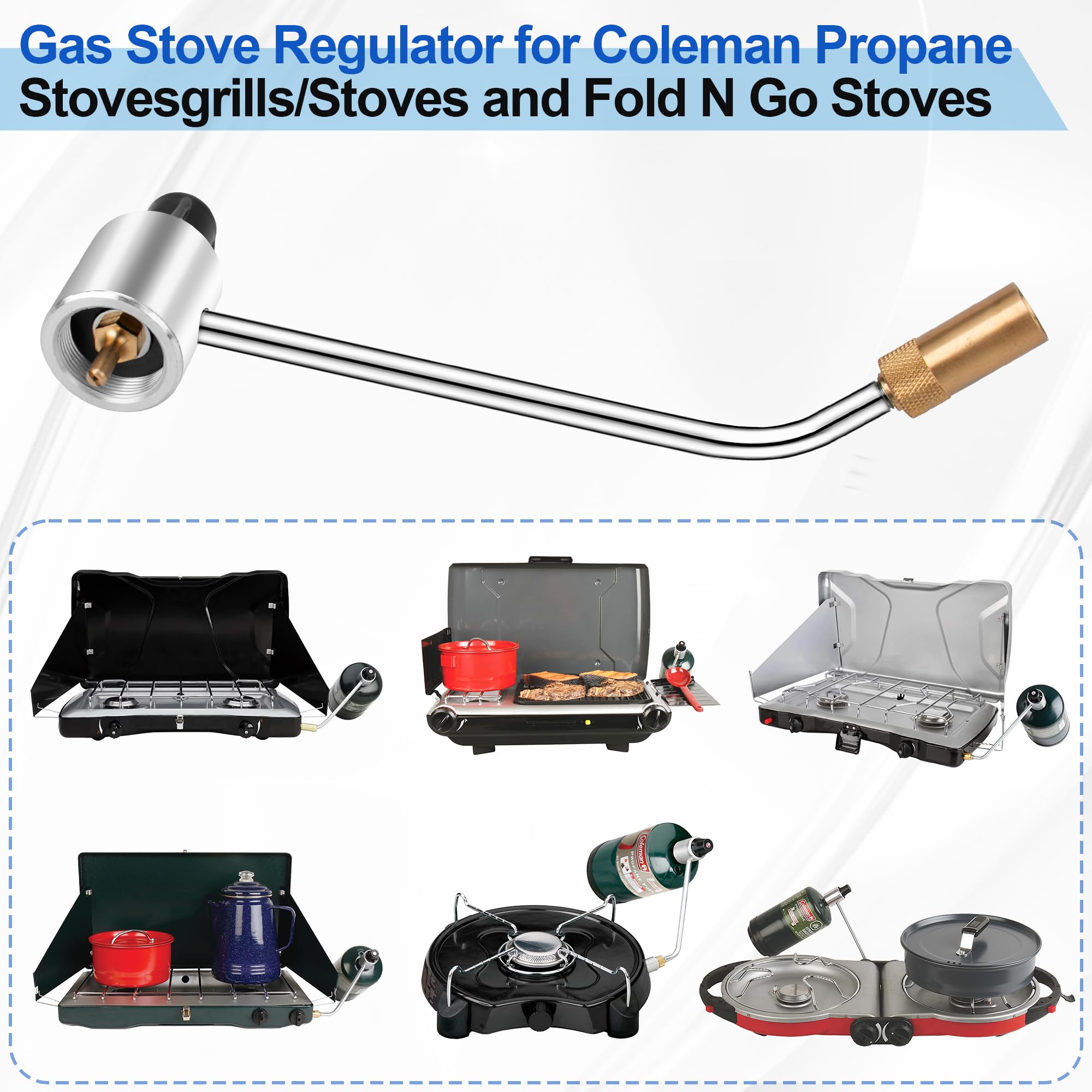 MCAMPAS 5430 - Regolatore di pressione per stufe a propano Coleman, griglie/ stufe, montaggio regolatore di gas a pressione