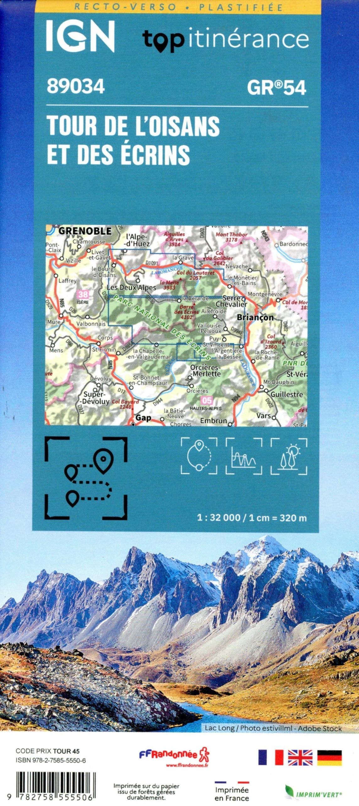 89034 Tour de l'Oisans et des Ecrins: 1:32000