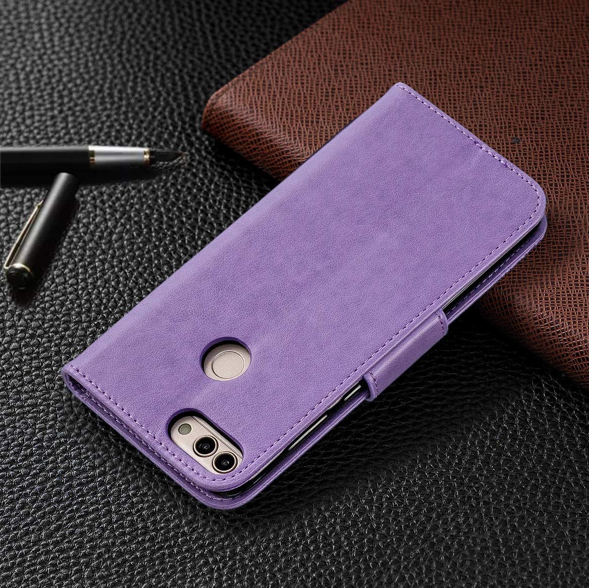 Custodia Portafoglio Per Huawei P Smart | Cover In Pelle Con Slot Carte E Supporto - Foto 7