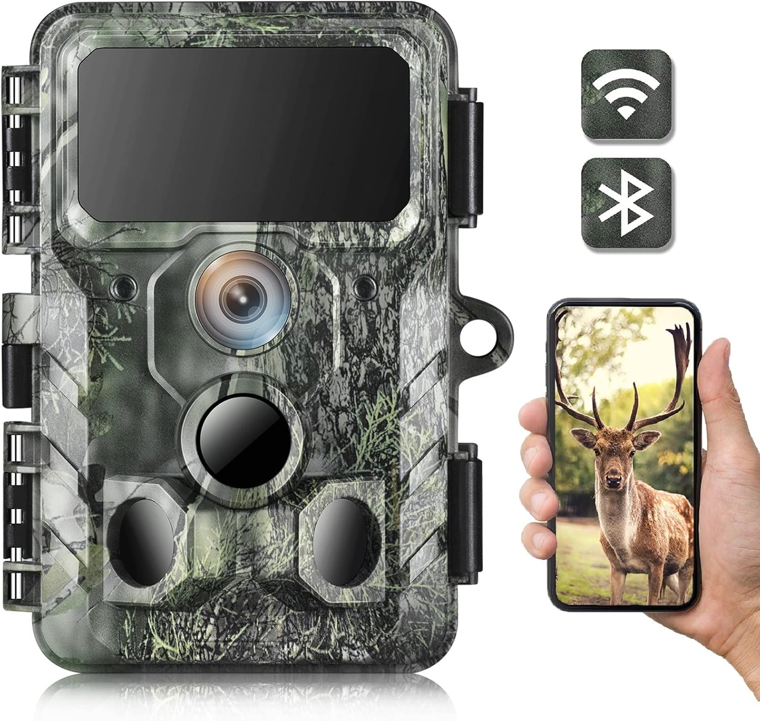 EYETOO Wildlife Camera WiFi 4K 30MP, Wildlife Trail Camera with Night