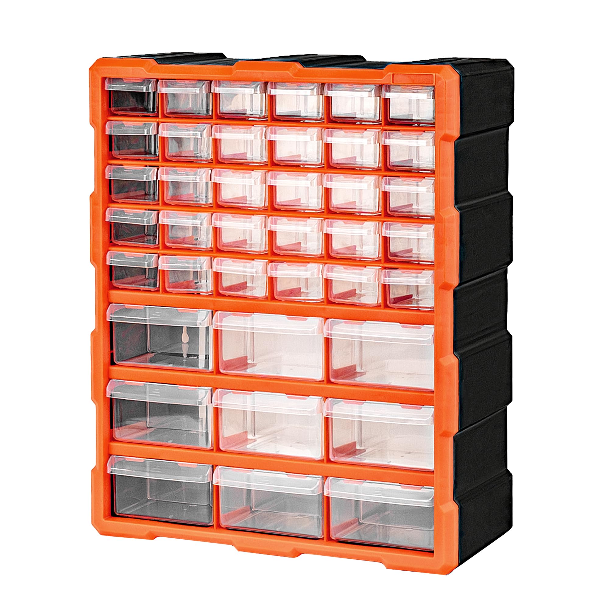 simpa 39 Multi Drawers Plastic DIY Tool Bit Storage Organiser Cabinet. Screws, Nails, Wall Plugs, Drill Bits, Nuts & Bolts Storage Organiser. 47.5cm (H) x 38cm (W) x 16cm (D)