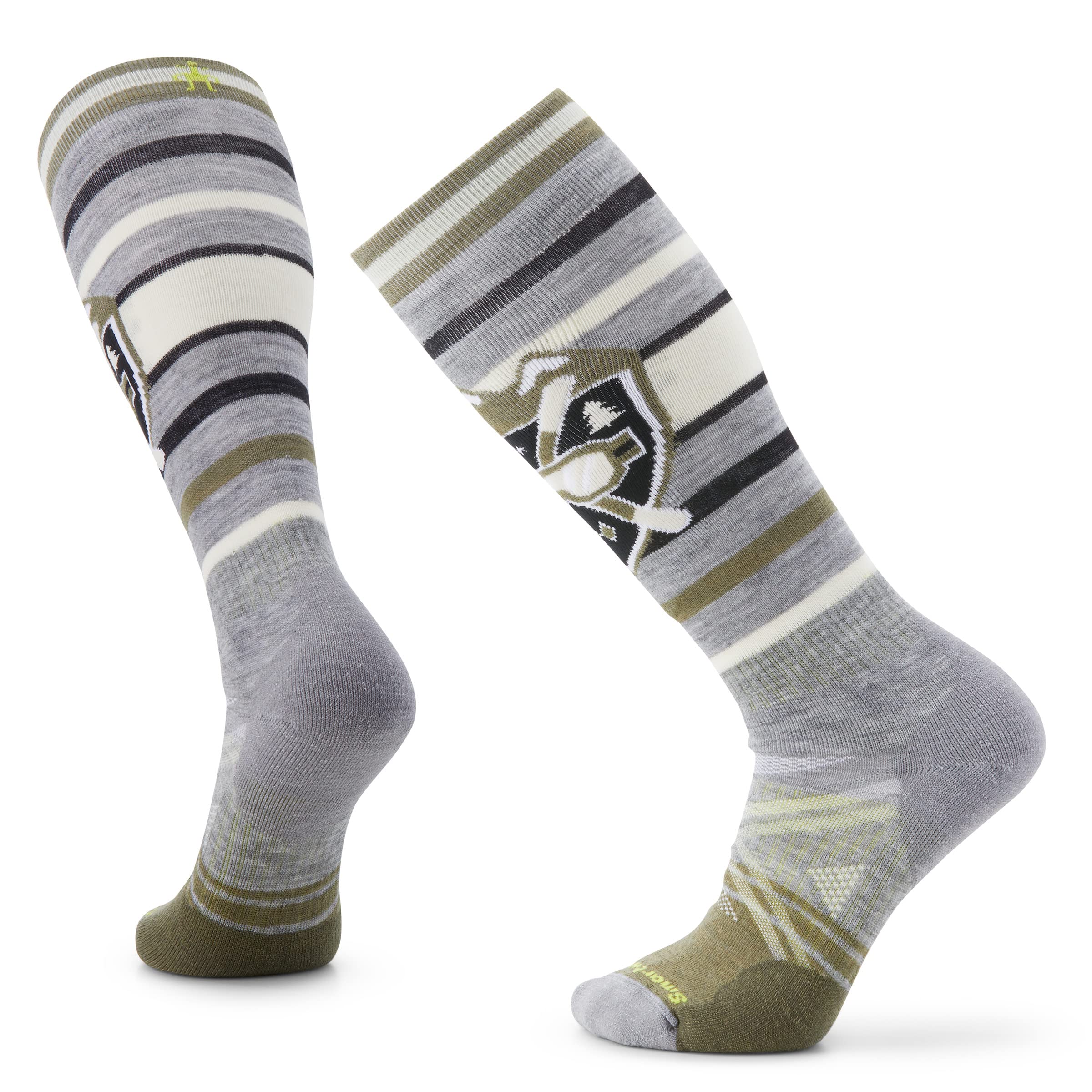Smartwool Unisex Light Gray Ski Full Cushion Alpine Edge Socks, Medium