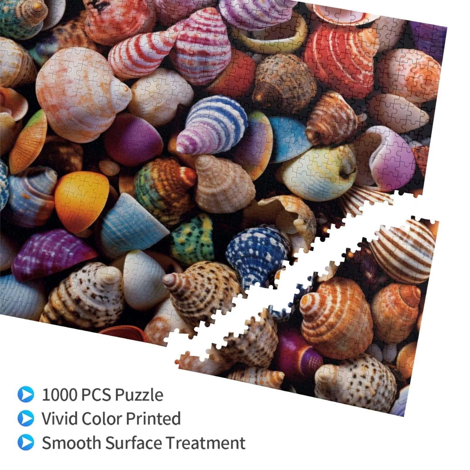 Kolorowe puzzle, 6000 elementów, muszle, puzzle dla dorosłych, z pudełkiem na prezent, "zrób to sam", duże drewniane puzzle dla dorosłych, gra zręcznościowa dla całej rodziny, prezenty dla kobiet, 105