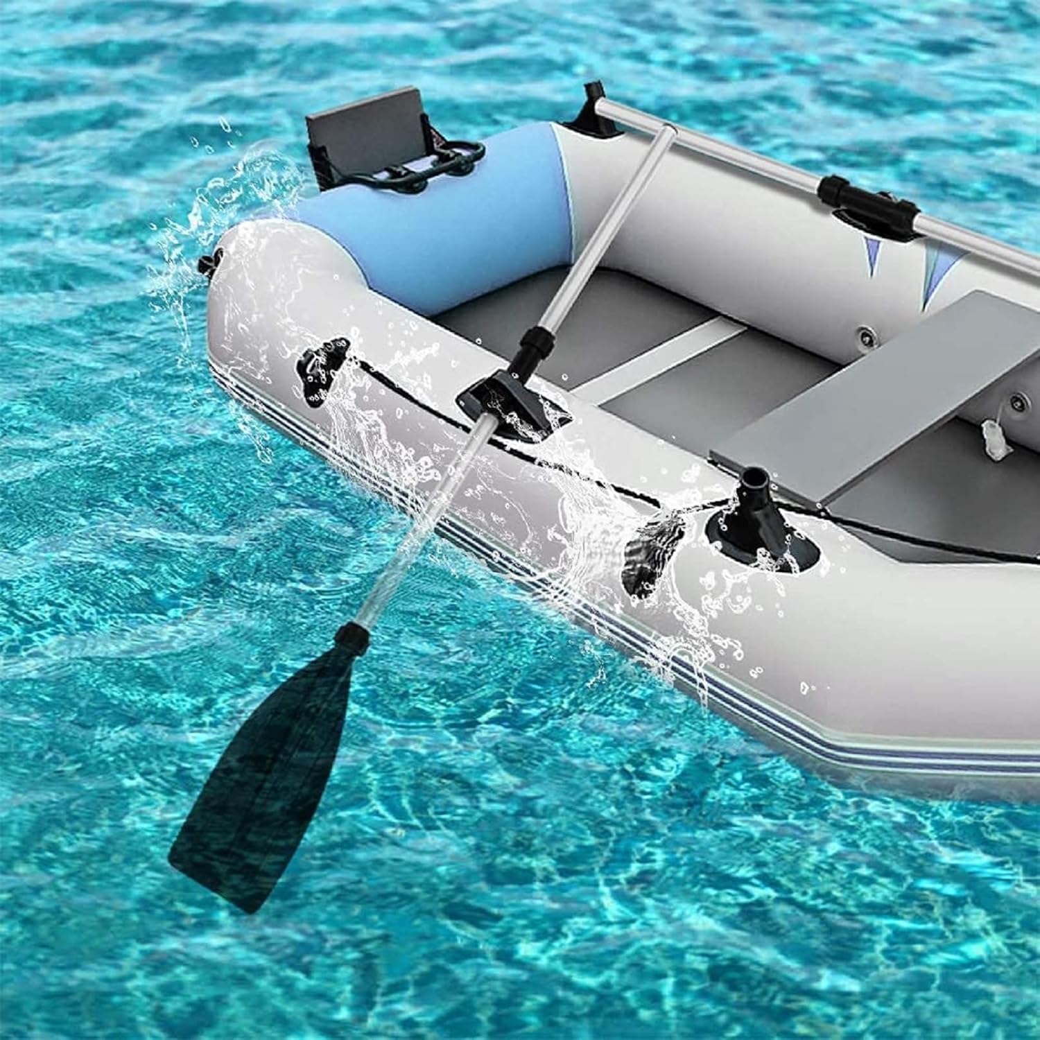 2er-Set Kajakpaddel 128 cm, verstellbares Kajak Paddel aus Aluminiumlegierung, abnehmbar & schwimmfähig, Paddel für Kajak, Kanu & aufblasbare Boote, Kajakfahren Zubehör