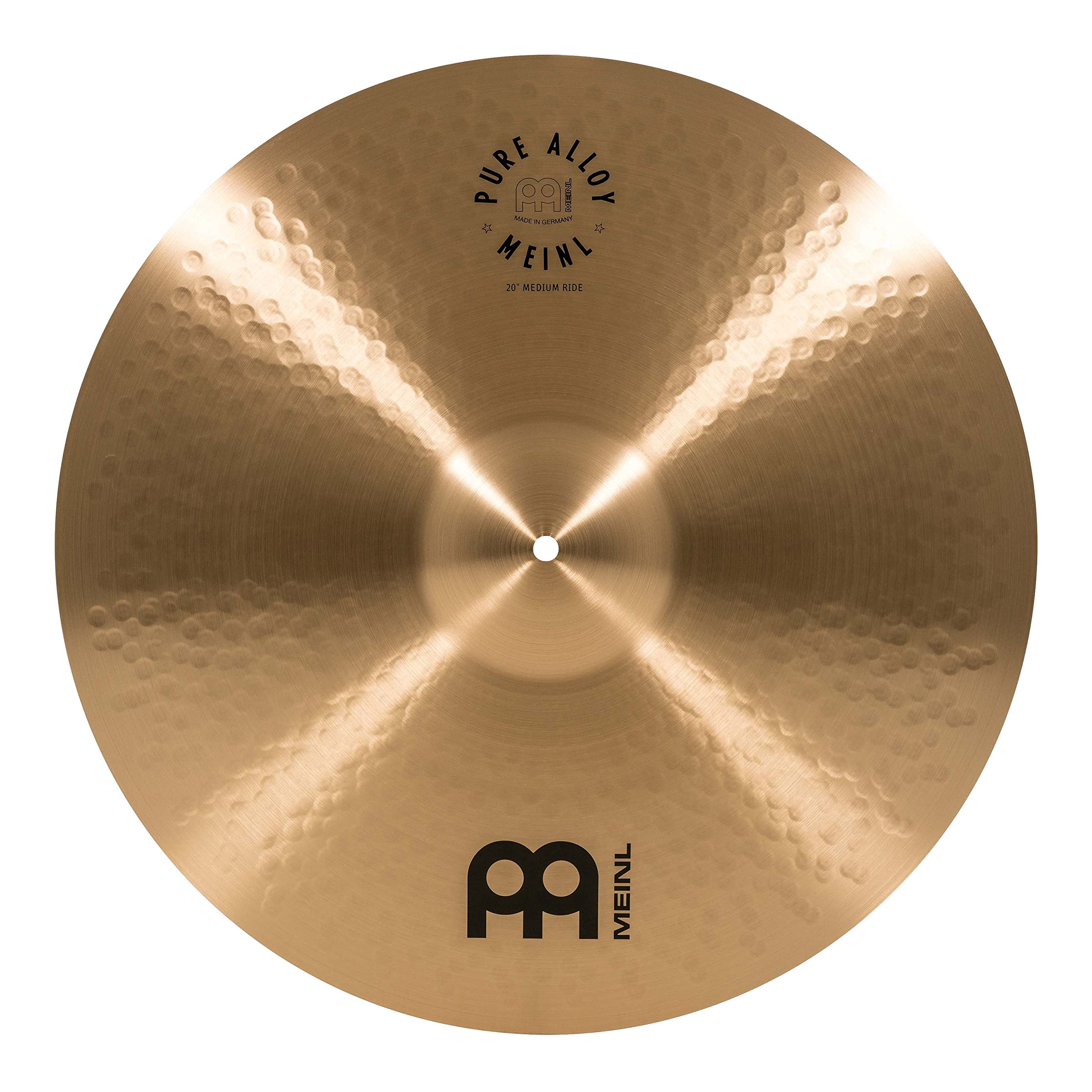 Meinl Cymbals Pure Alloy Piatto Ride Medium 20 pollici (50,80cm) per Batteria - Bronzo puro in Lega, Finitura Tradizionale (PA20MR)