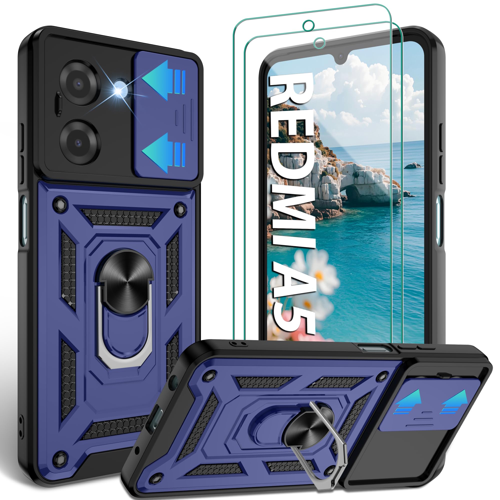Coque Redmi A5 antichoc bleu pour éviter les bris d'écran et objectifs - 8