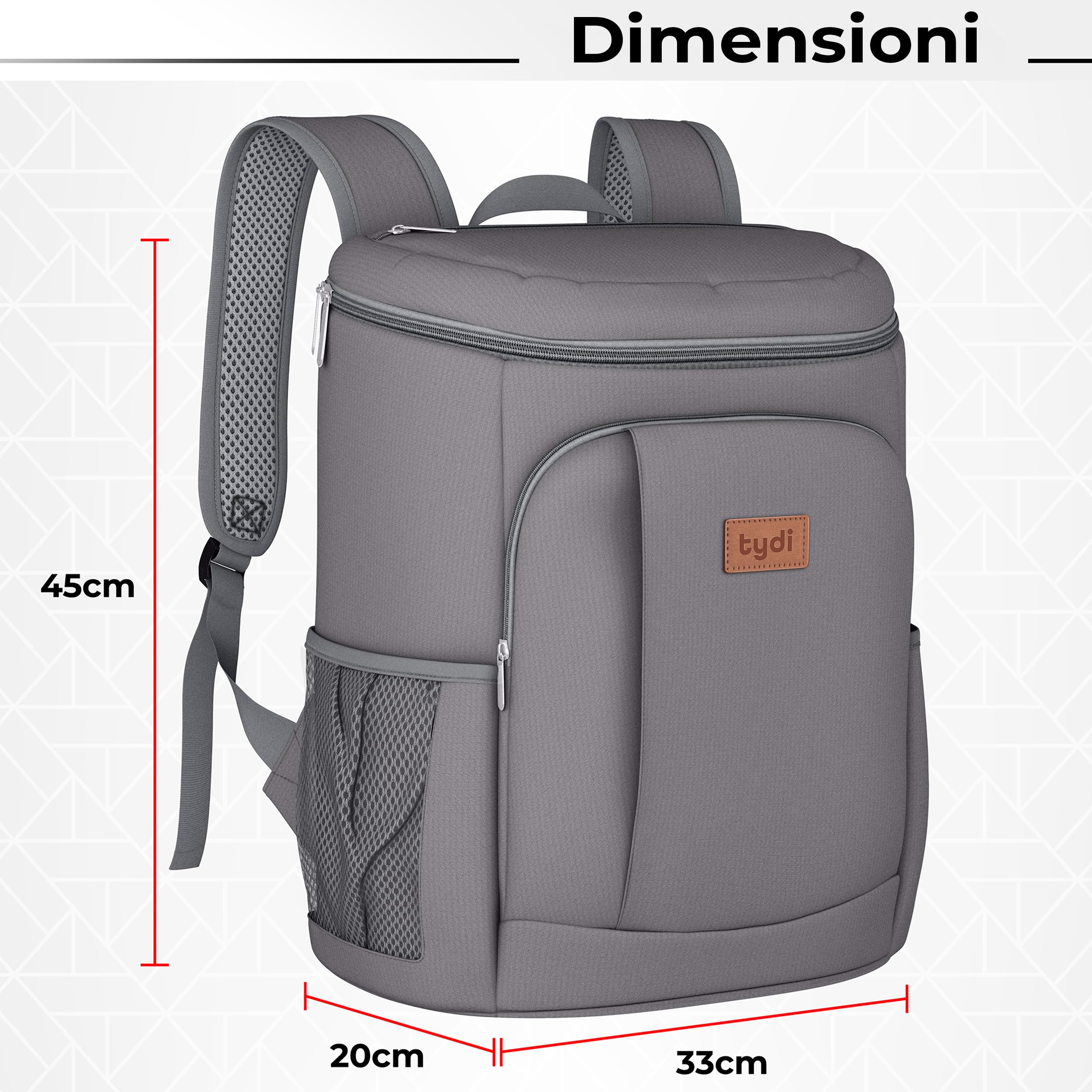 Zaino Frigo Termico 30L Vogshow - Impermeabile, Per Picnic, Spiaggia, Campeggio E Viaggi - Foto 9