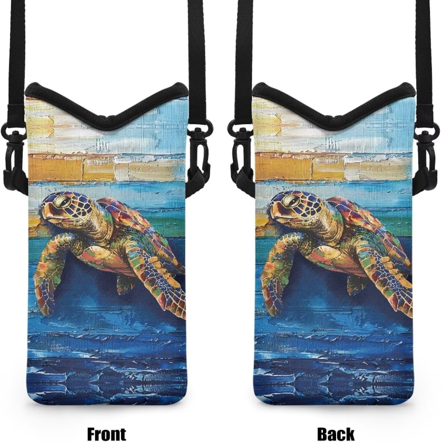 Neoprene Small Crossbody Bag with Adjustable Strap Water-Resistant Portable Cellphone Pouch for Travel, Outings - Image 6