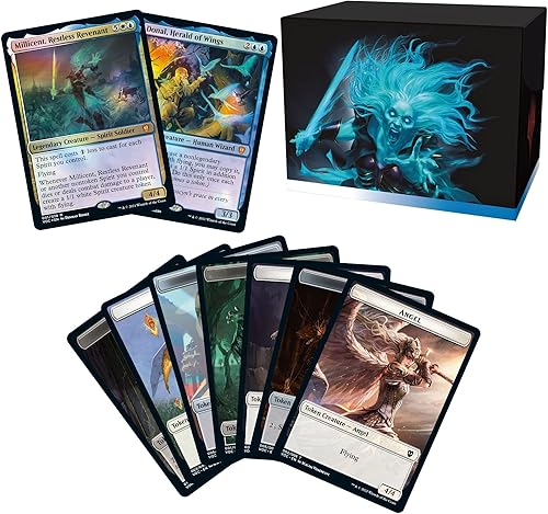 Vista 2 de Magic The Gathering Innistrad Crimson Vow Commander Deck Escuadrón de Espíritus (Blanco-Azul)