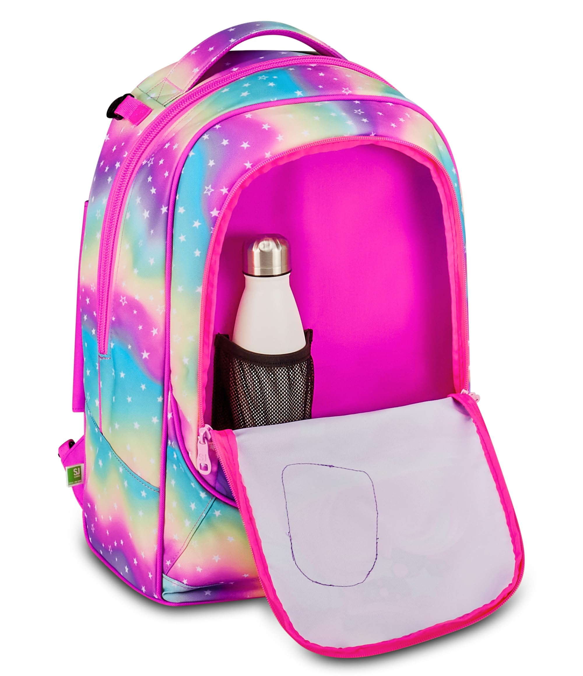 SJ GANG STYLE JAM GANG Trolley Jack 8 ruote SOFT POUCH GIRL, Multicolore, 34L, Scomponibile, Crossover System, 3 in 1, Spallacci a scomparsa, Tasca frontale con mini zaino, Scuola elementare, Bambina