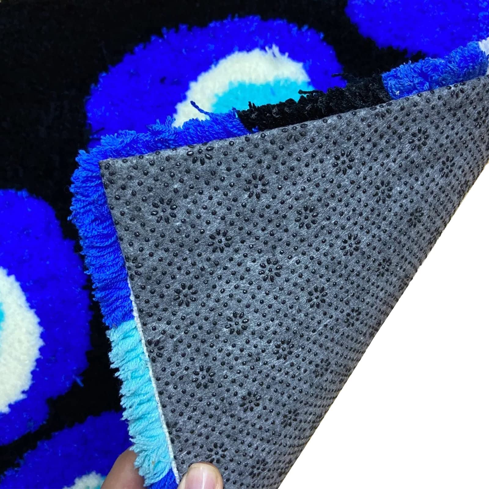JoliJour Tufting Gewebe,1.8*4m Teppichunterlage,Rutschfestes Vinyl-Rückseite,Rutschfester Stoff mit Pflaumenblüten-Muster,für Primäre Tufting-Tücher,Teppich,Stanznadelgewebe,Rutschfestes Grundgewebe
