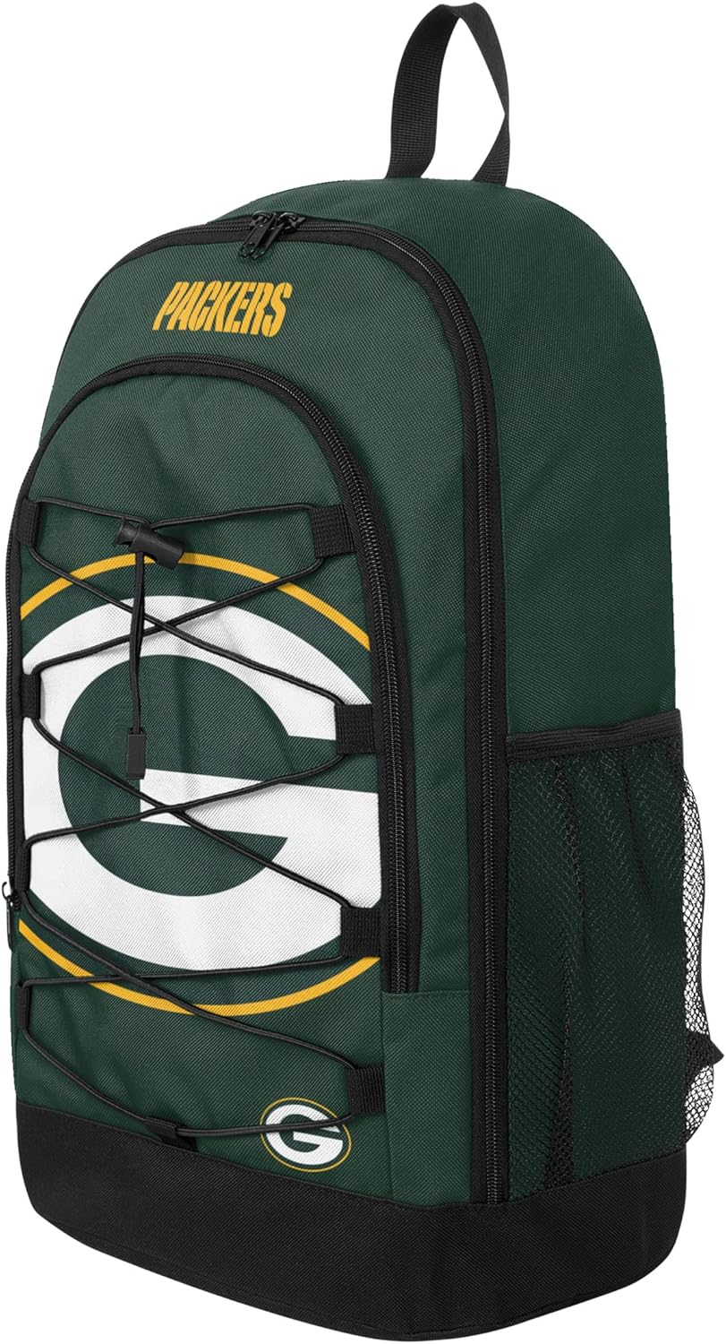 FOCO Green Bay Packers NFL Big Logo Bungee Backpack