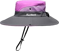 Vista 22 de Sombrero de sol para mujer de verano, sombrero de playa de ala ancha, protección UV al aire libre, plegable, malla fresca, diseño para cola