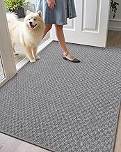 COLOR&GEOMETRY Oversized Door Matts Indoor 122 x 183 cm, Indoor Door Mats Non Slip, Absorbent Dirt Trapper Easy Clean Doormats Inside, Grey (Rolled-up NO Creases)