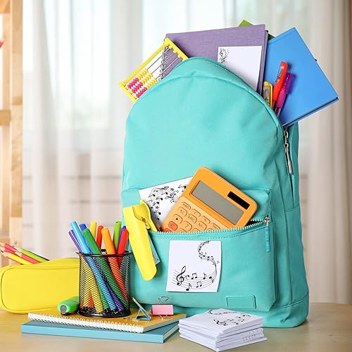 Miniatura 7 de TaoBary Paquete de 64 notas adhesivas con temática musical de 3 x 3 pulgadas, bloc de notas adhesivas para fiestas musicales, suministros para