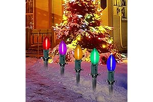 38FT Christmas Lawn Lights, C9 LED Christmas Pathway Light