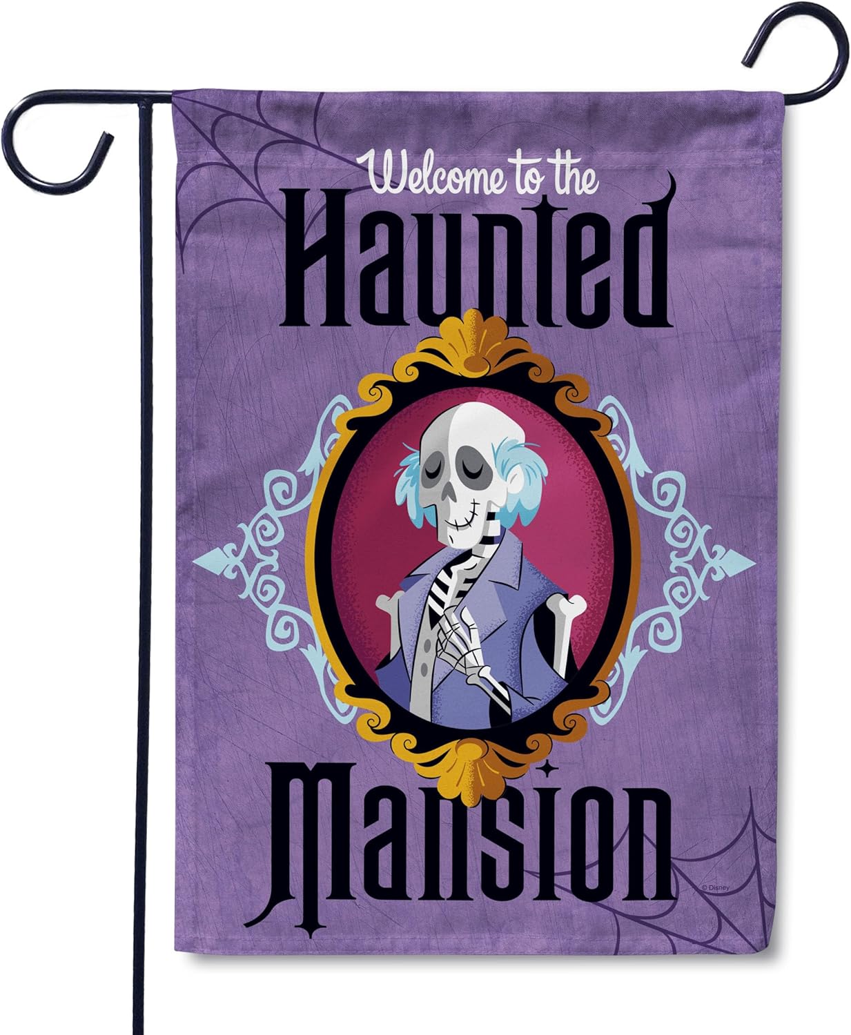 Flagology.com, Disney Haunted Mansion Welcome to the Haunted Mansion – Garden Flag 12.5" x 18", Exclusive Fabric, Officially Licensed Disney, Halloween