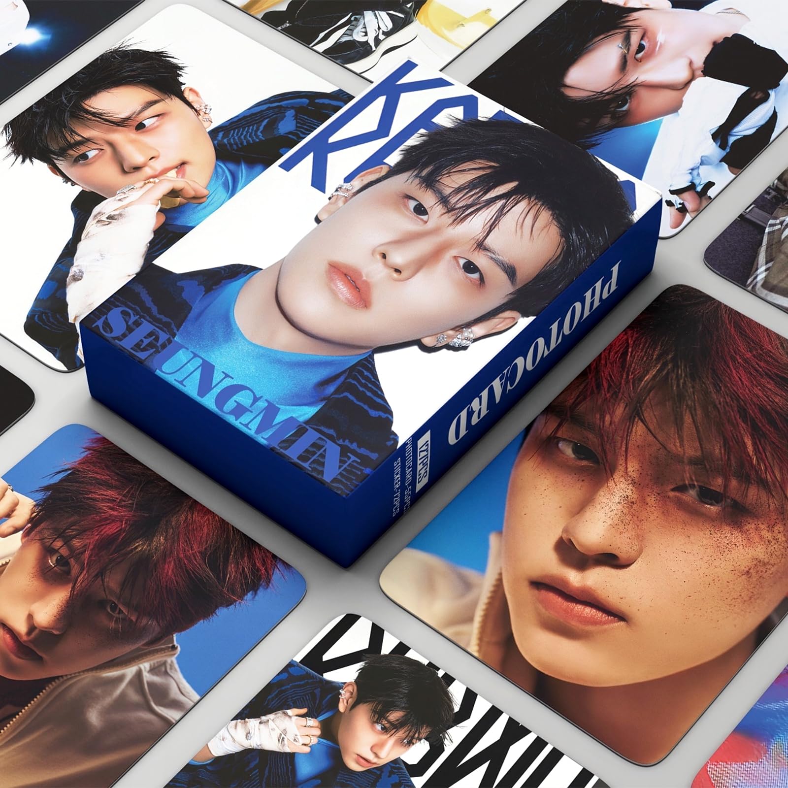 Stray Kids Karma, set di 127 cartoline fotografiche per album Karma, Stray Kids The 4th Album Merch, 55 foto e 72 adesivi regalo per Stay Straykids 2025 (SEUNGMIN)