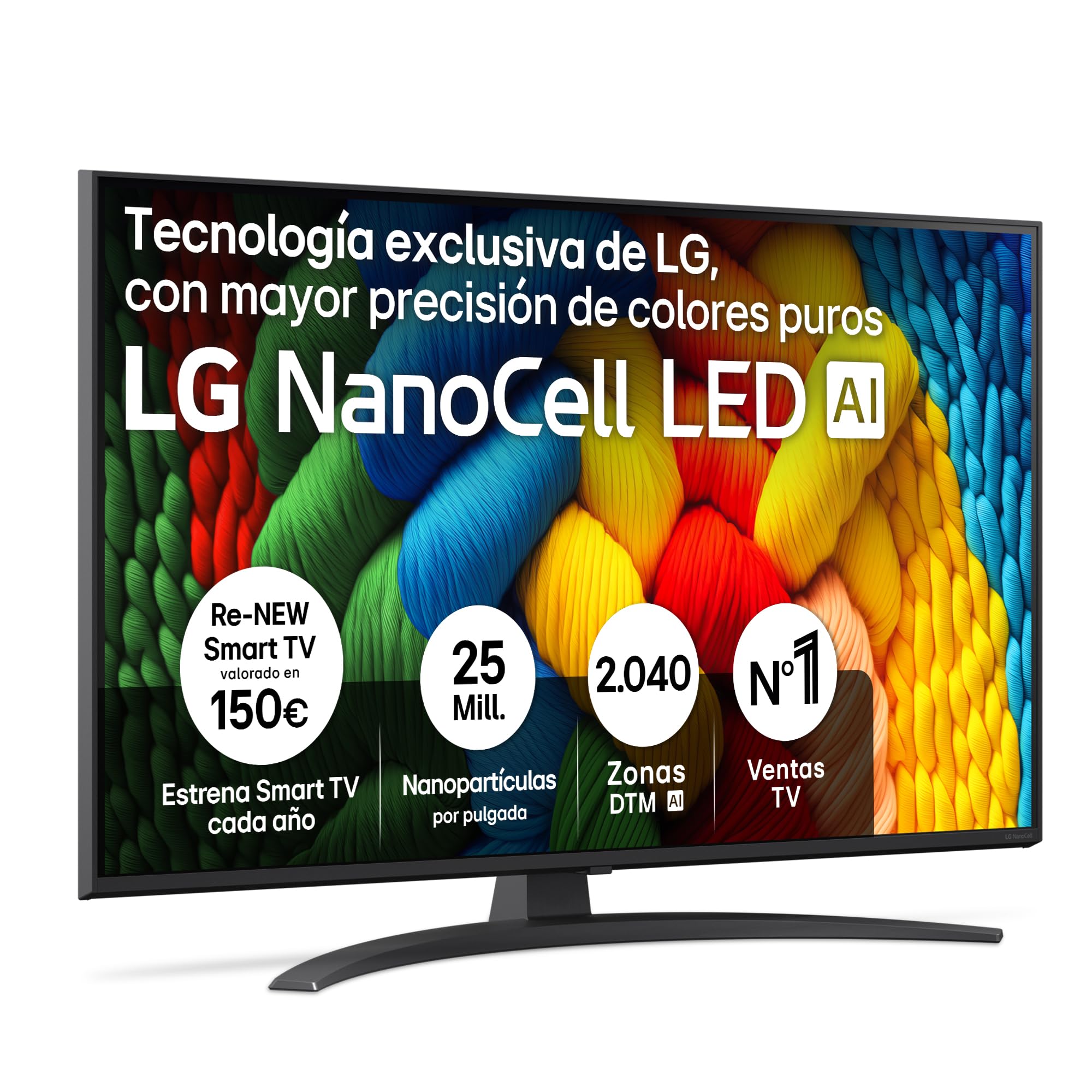 LG TV NanoCell 43NANO81A6A 43? 4K Ultra HD Smart TV Dolby Digital HDMI 2.1 WiFi Gaming