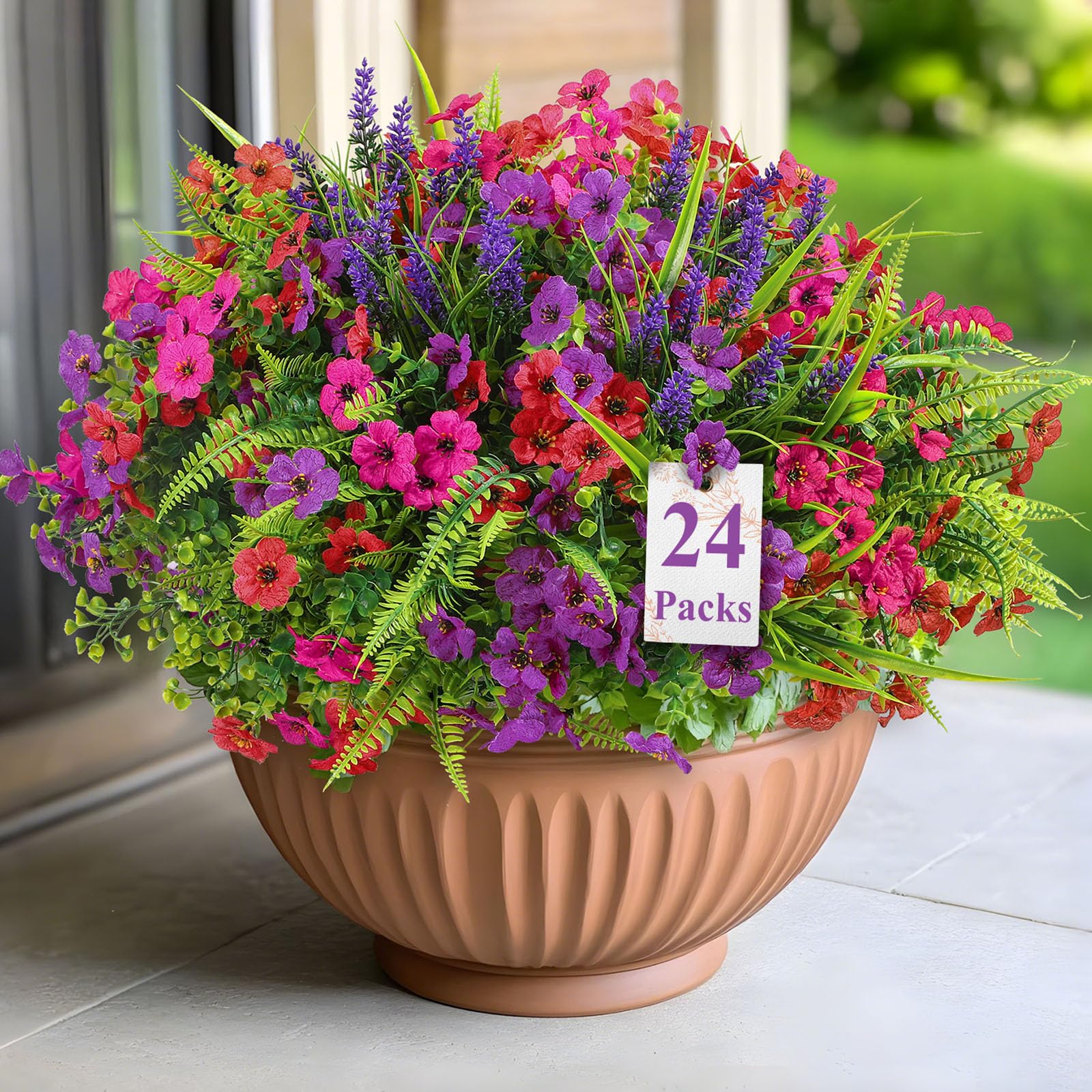 Alupssuc 24 Bundles Artificial Flowers