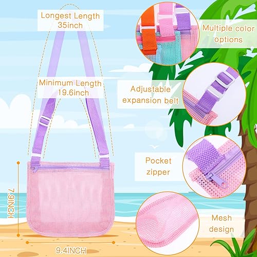 Miniatura 2 de 9 juguetes de playa, incluye 3 bolsas de malla de playa con 3 cubos de arena plegables y 3 palas para playa, piscina, actividades de verano al aire