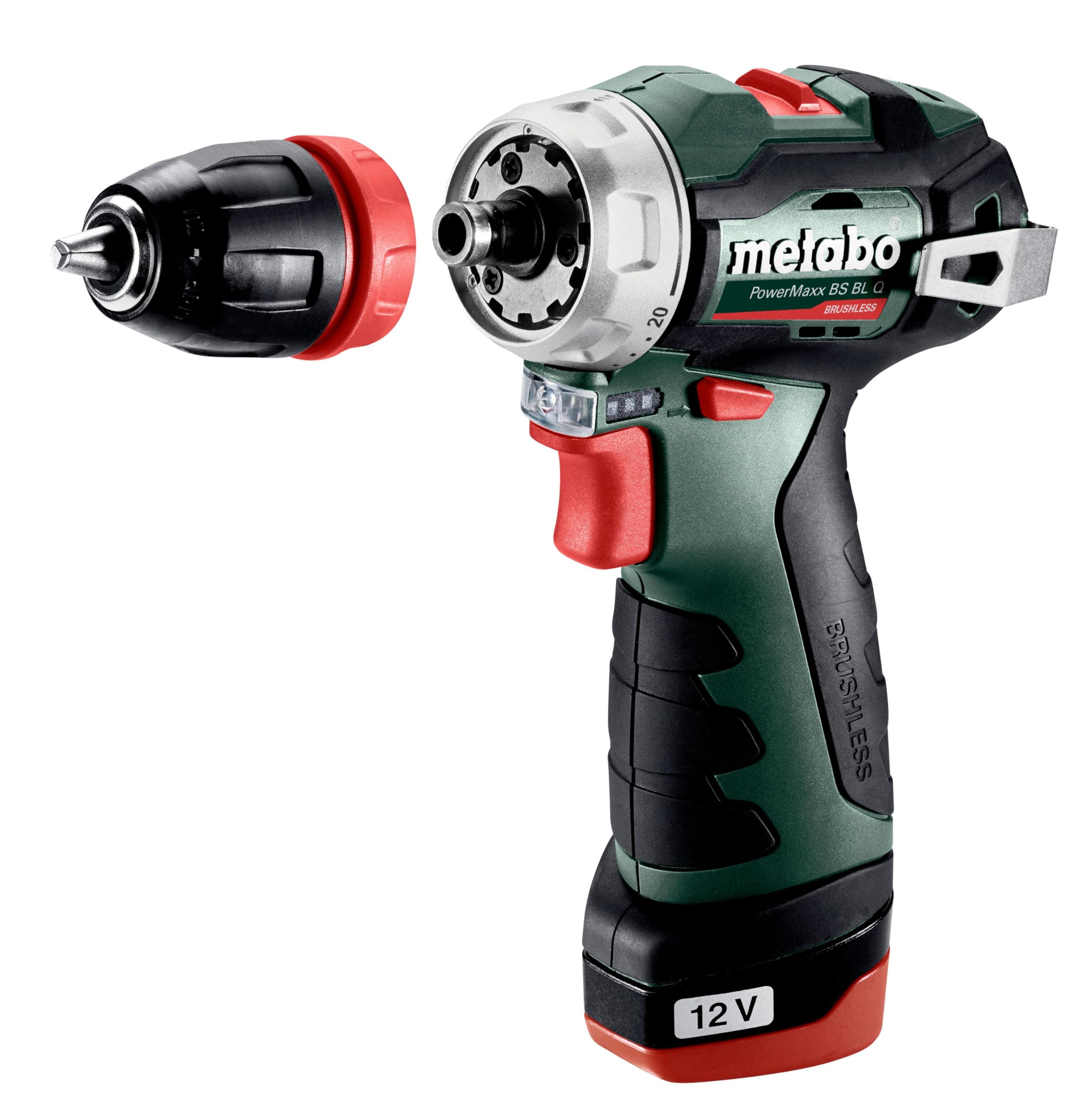 metabo PowerMaxx BS BL Q 601749500 akumulatorowa wiertarko-wkrętarka 12 V 2 Ah Li-ION + 2 baterie