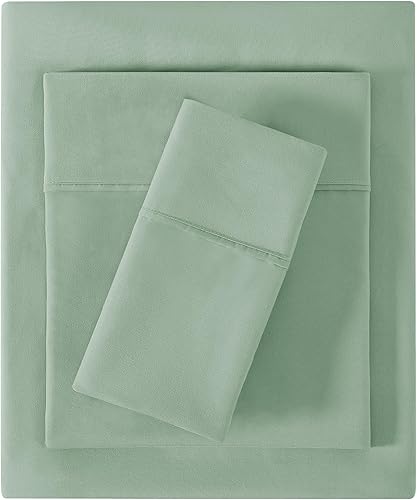 Juego de sábanas de tamaño individual, sábanas suaves de microfibra con bolsillos profundos de 15 pulgadas, sábanas transpirables de 3 piezas