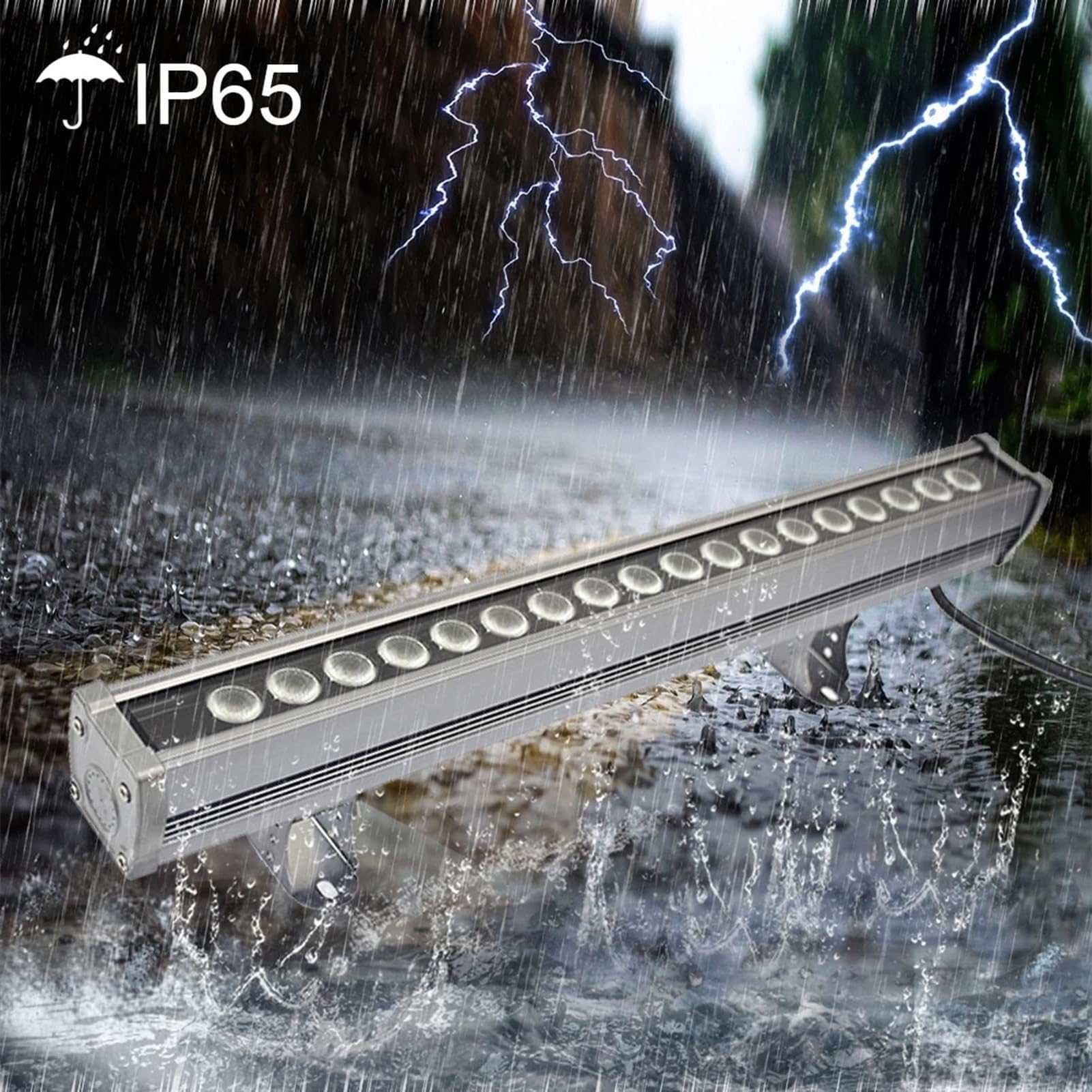 Foco LED De 24V - Barra De Luz LED Para Bañador De Pared, Reflector Lineal De Largo Alcance Para Exteriores, Iluminación De Patio Impermeable IP65, Para Pared Exterior(Warm White,36W)