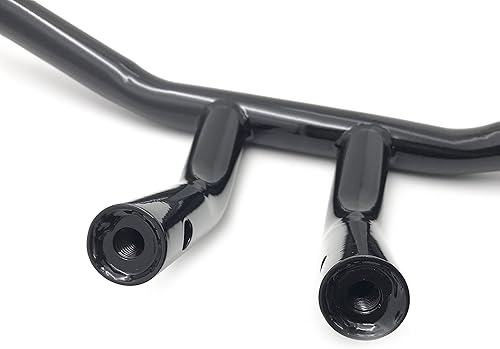 Miniatura 3 de HTTMT HB01-1-14 pulgadas negro plano 6 pulgadas Buffalo T-Bar Manillar compatible con Harley '03-'13 FLHR y FLHRC Harley '00-'17 FLS FLSS FLST