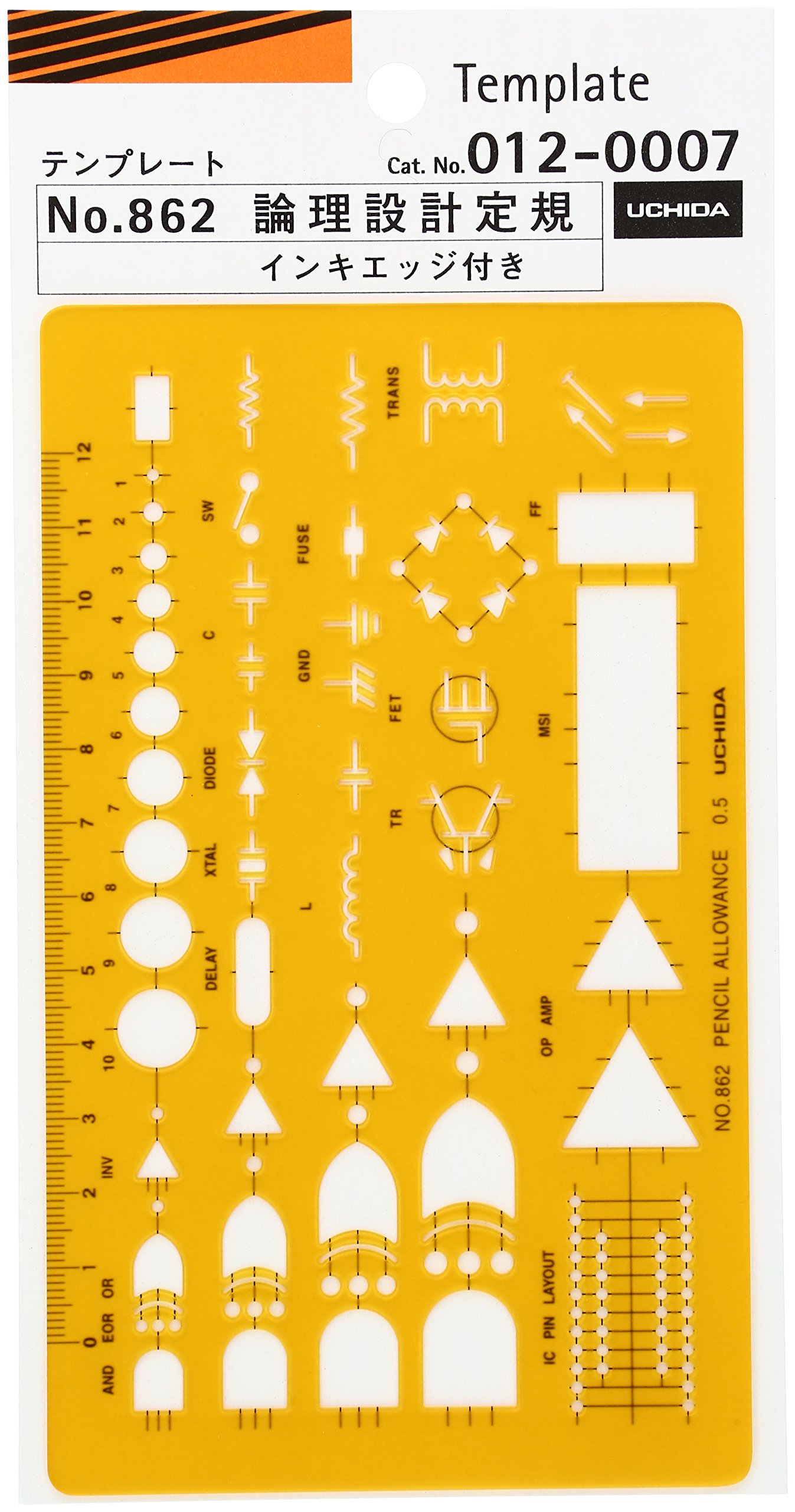 ウチダ テンプレート 論理設計定規 No.862 インキエッジ付 012-0007 2mvetro Amazon.co.jp: ウチダ テンプレート 論理設計定規 No.862 インキエッジ