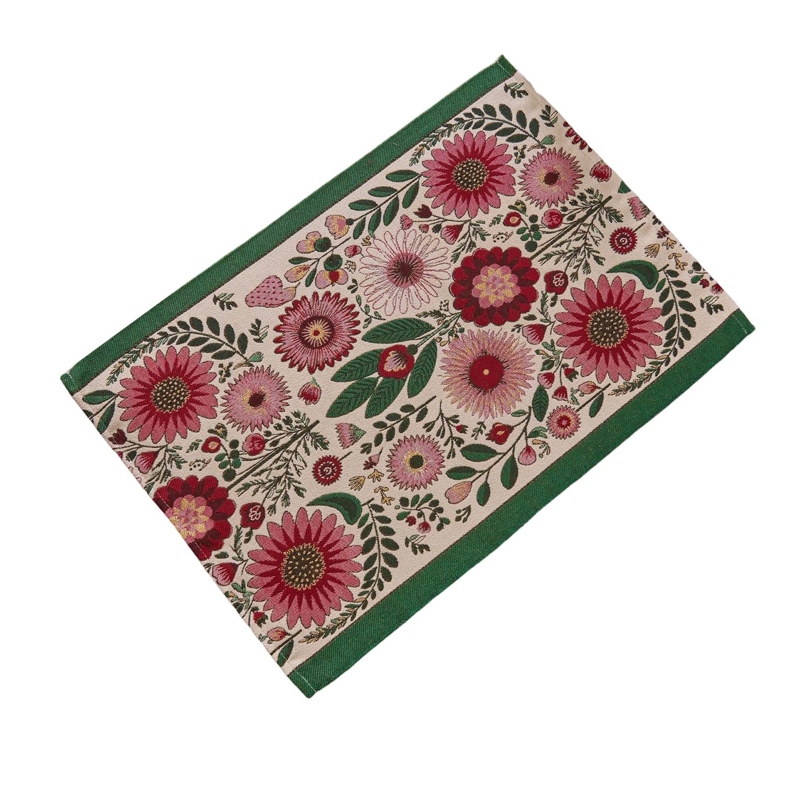 Nucelit Florals Placemat European Designs Polyester Fabric Sturdy for Personalize Dining Polyester Placemat